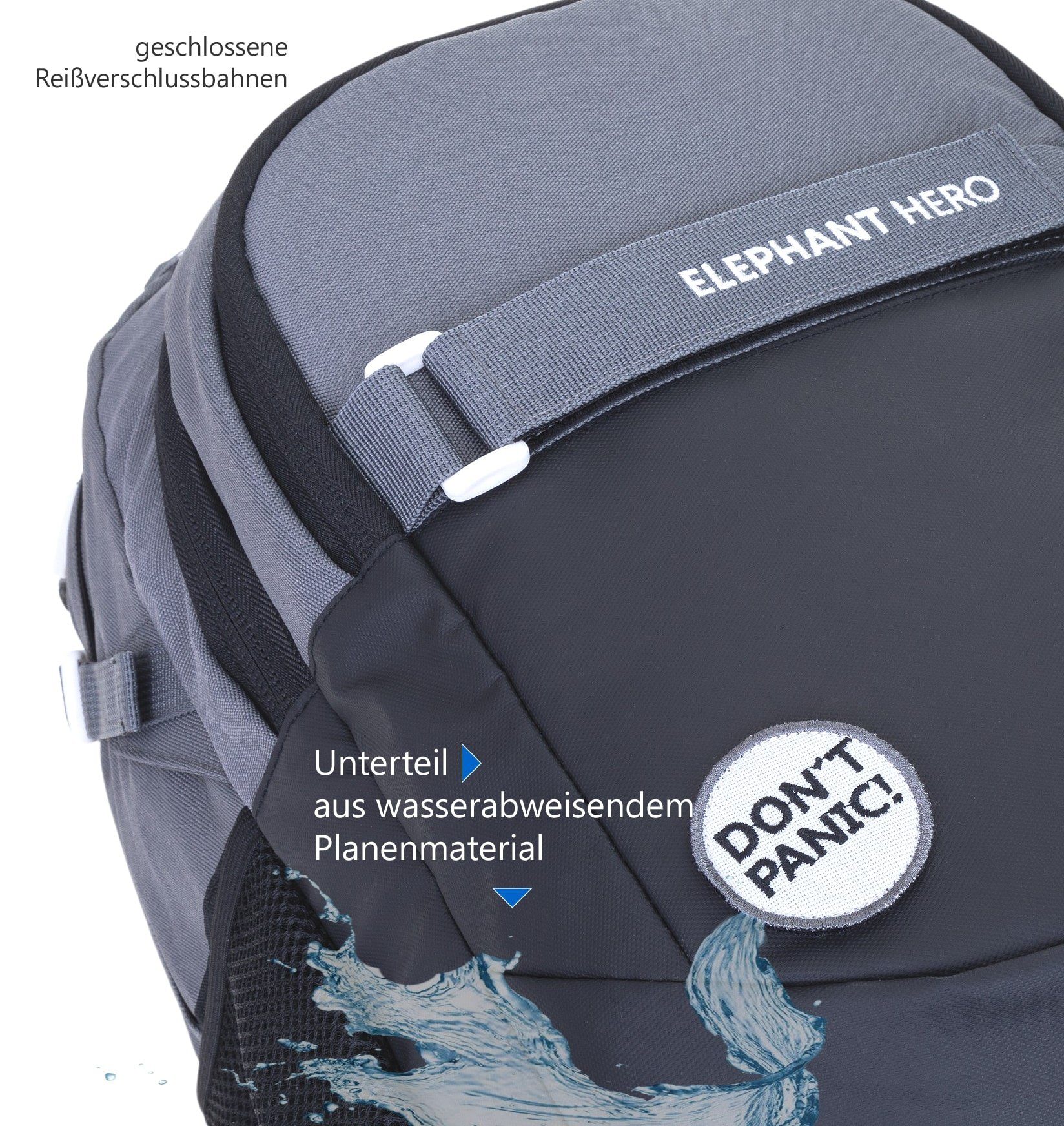 ELEPHANT Schulrucksack Hero Signature Schultasche (2 Teile Set), Rucksack + Mäppchen Box