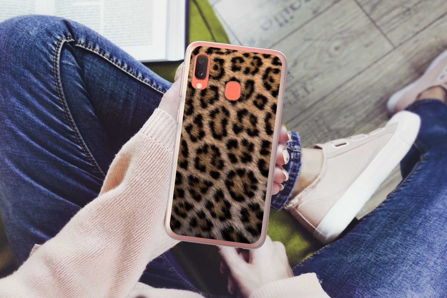 MuchoWow Handyhülle für Samsung Galaxy A20e Panther Druck, Smartphone-Bumper, Print, Handy Schutzhülle Dünn