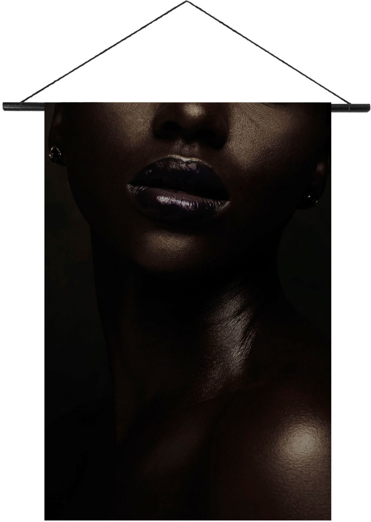 Art for the home Wandbild Elegante Frau, (1 St), Wandteppich XL