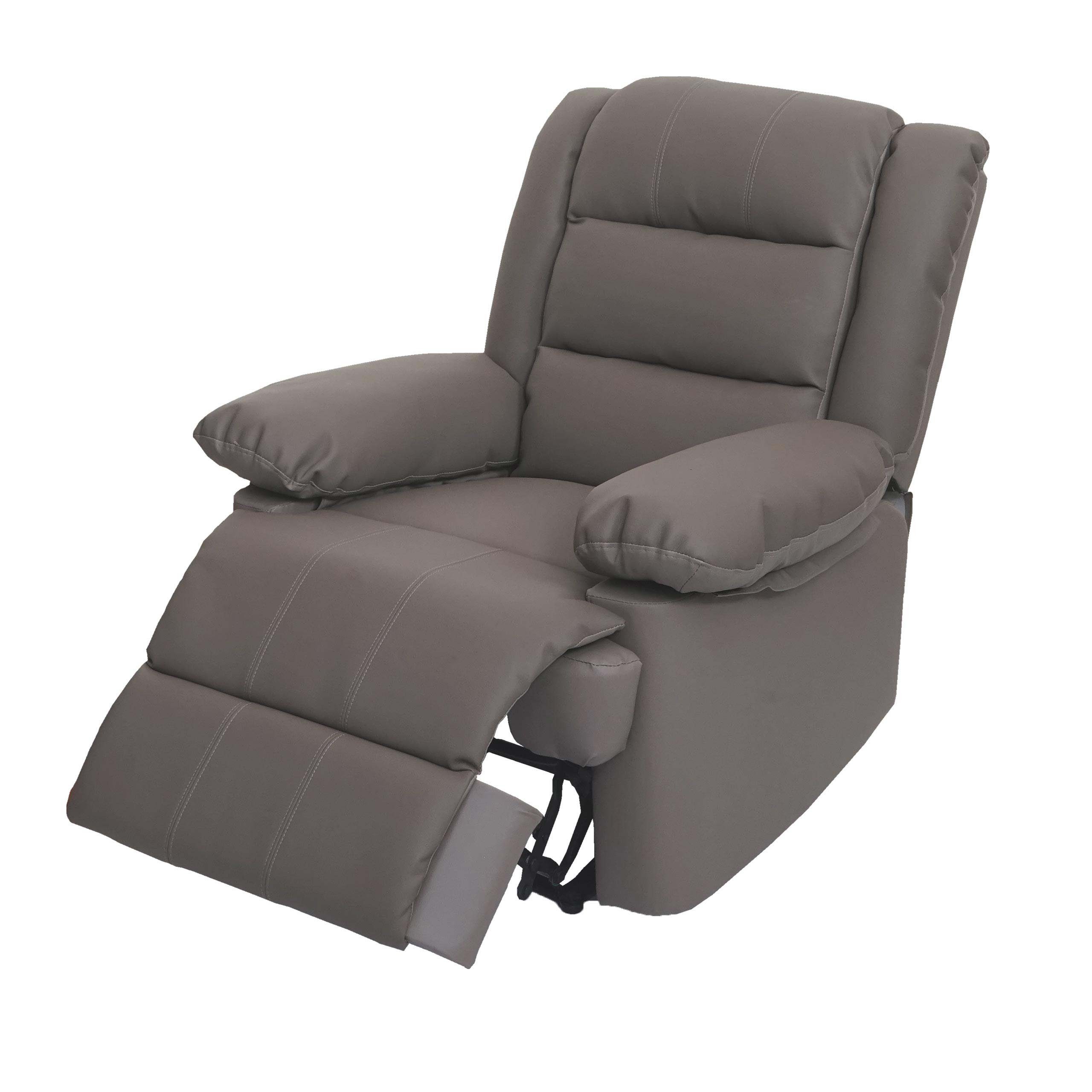 MCW TV-Sessel MCW-G15, Liegefläche: 165 cm, Verstellbare Rückenfläche, Fußstütze verstellbar, Liegefunktion taupe