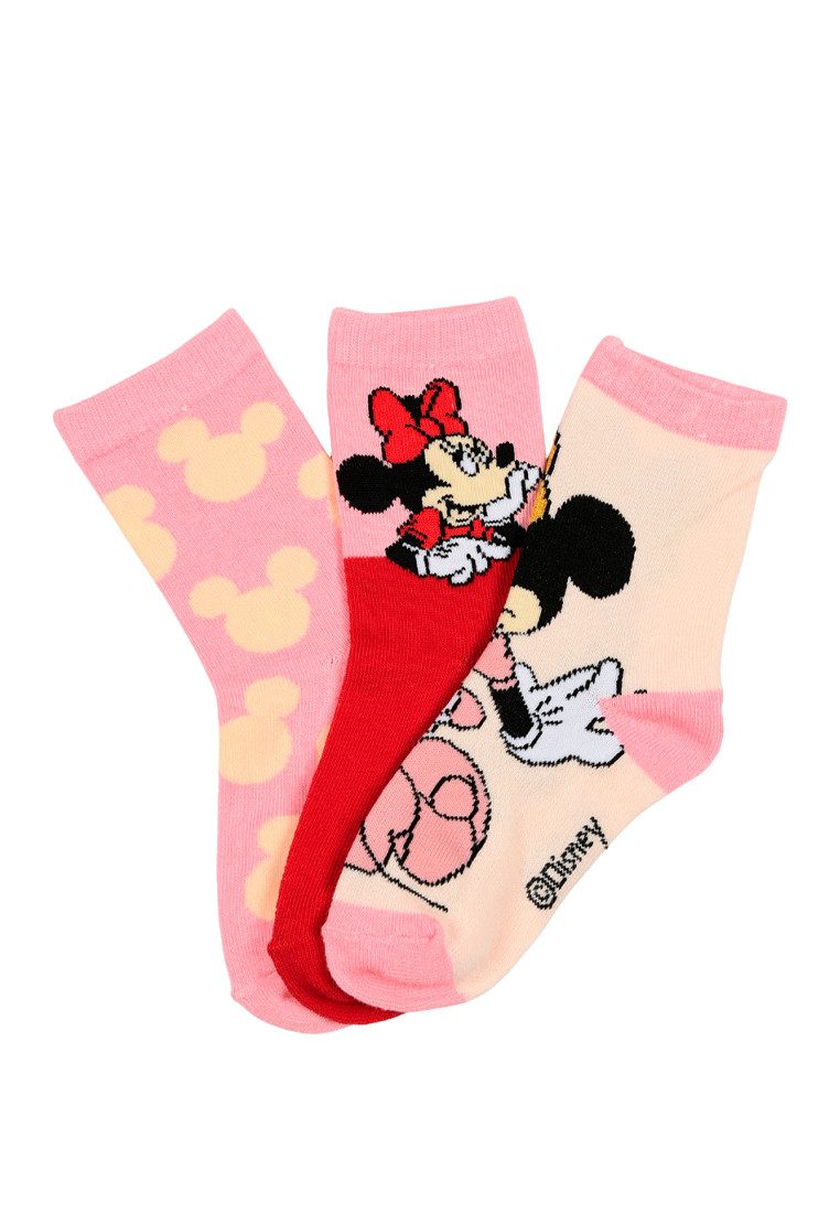Disney Minnie Mouse Socken Mädchen 6er Pack Disney Kindersocken (6-Paar)