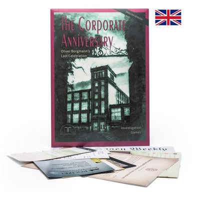 MAGNIFICUM Spiel, The Corporate Anniversary - Oliver Borgmann's Last Celebration Detective Game / Crime Game for Adults, Made in Germany