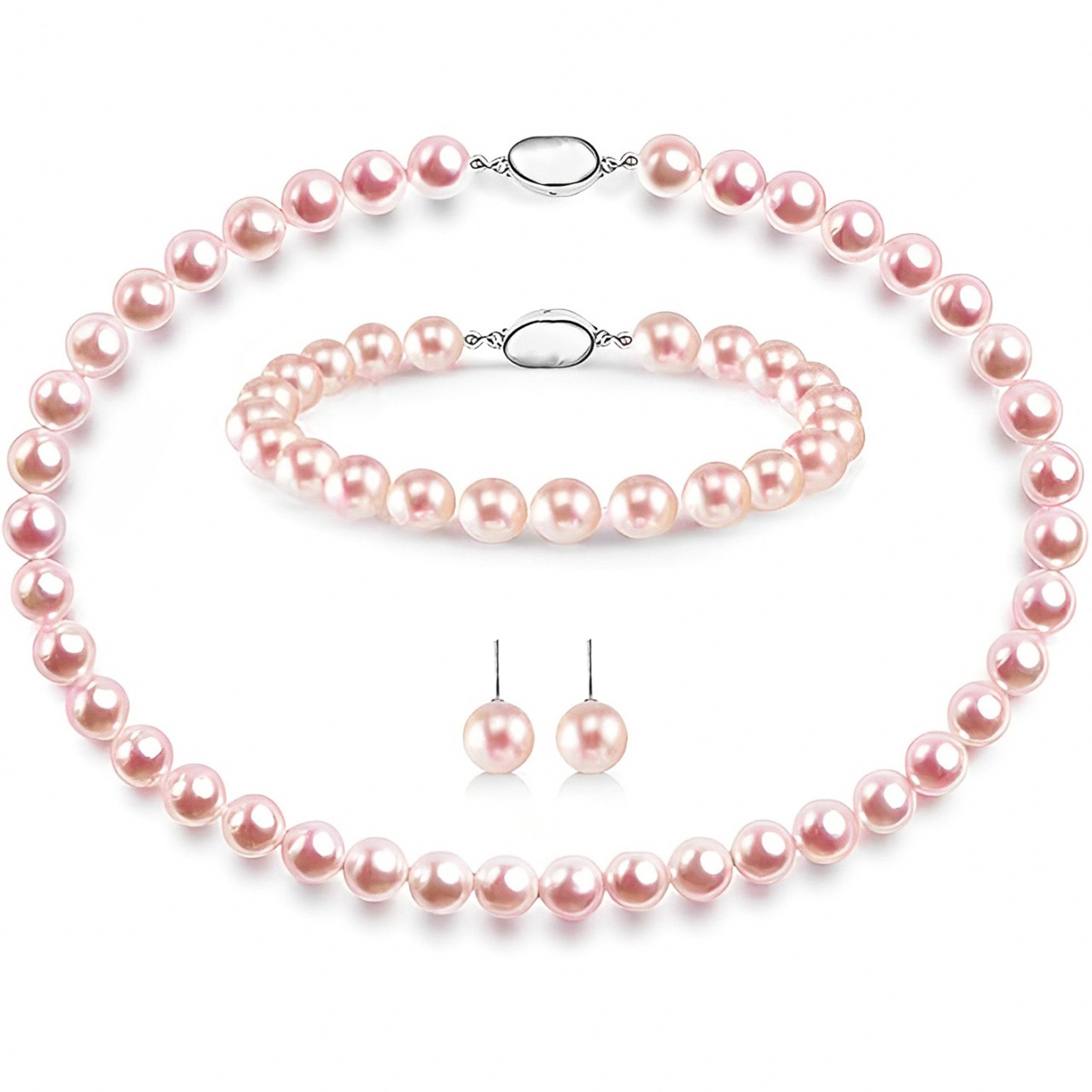 ibettertec Perlenketten-Set Muschel Perlenkette Armband Ohrringe günstig online kaufen