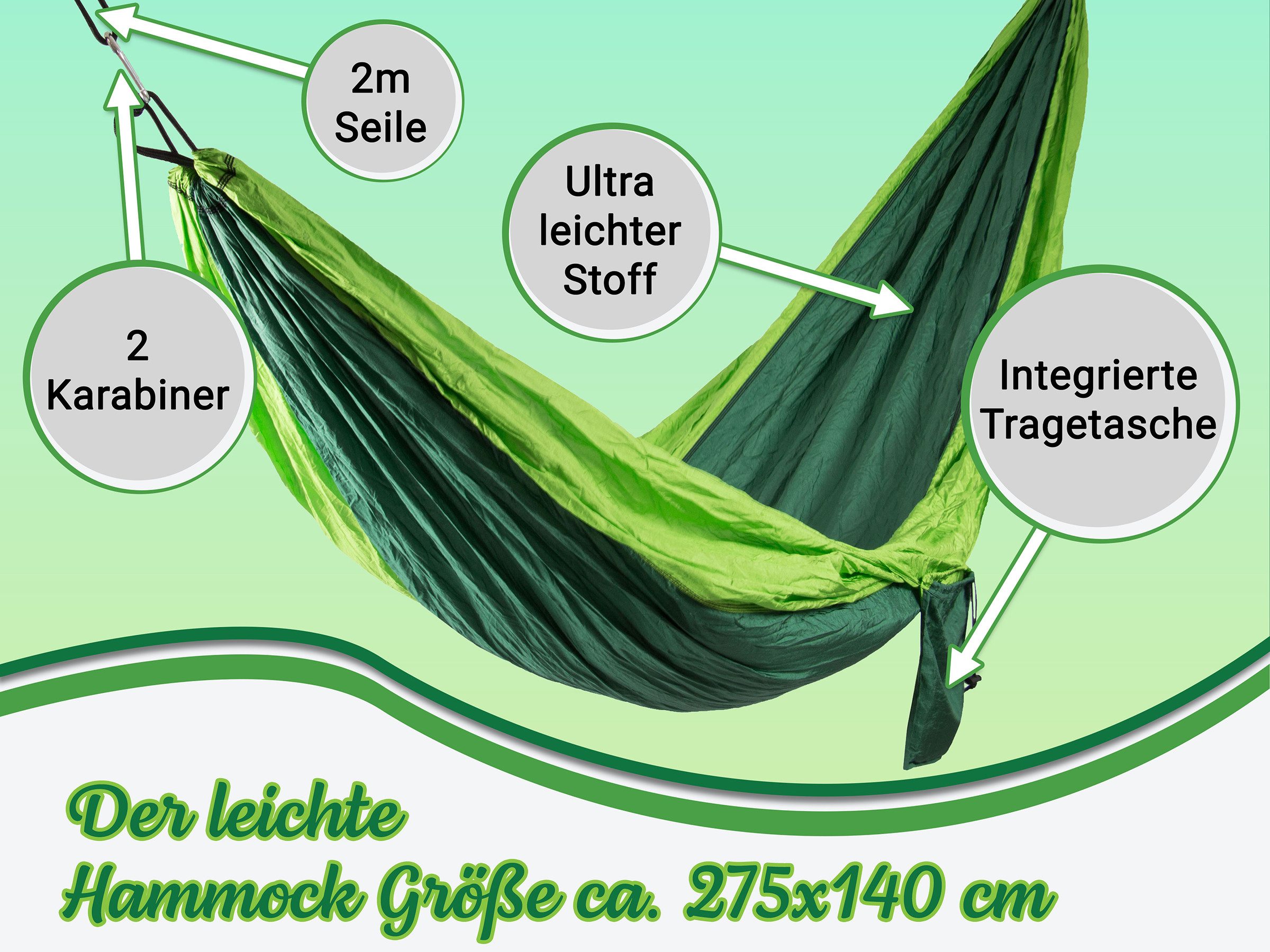 ZOLLNER Hängematte (inkl. Tasche, Seile und günstig online kaufen