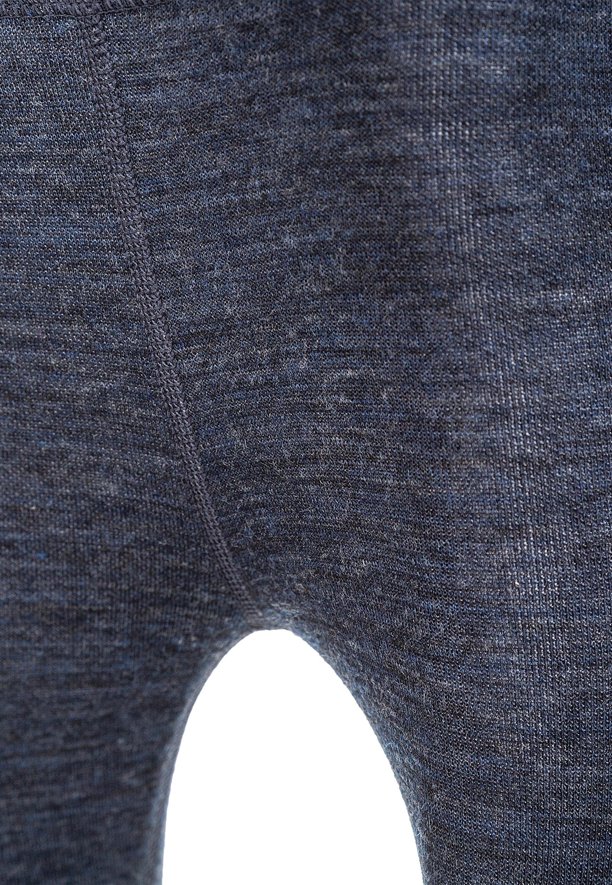 Funktionsshirt Merinowolle-Anteil ZIGZAG hohem Pattani blau Wool mit