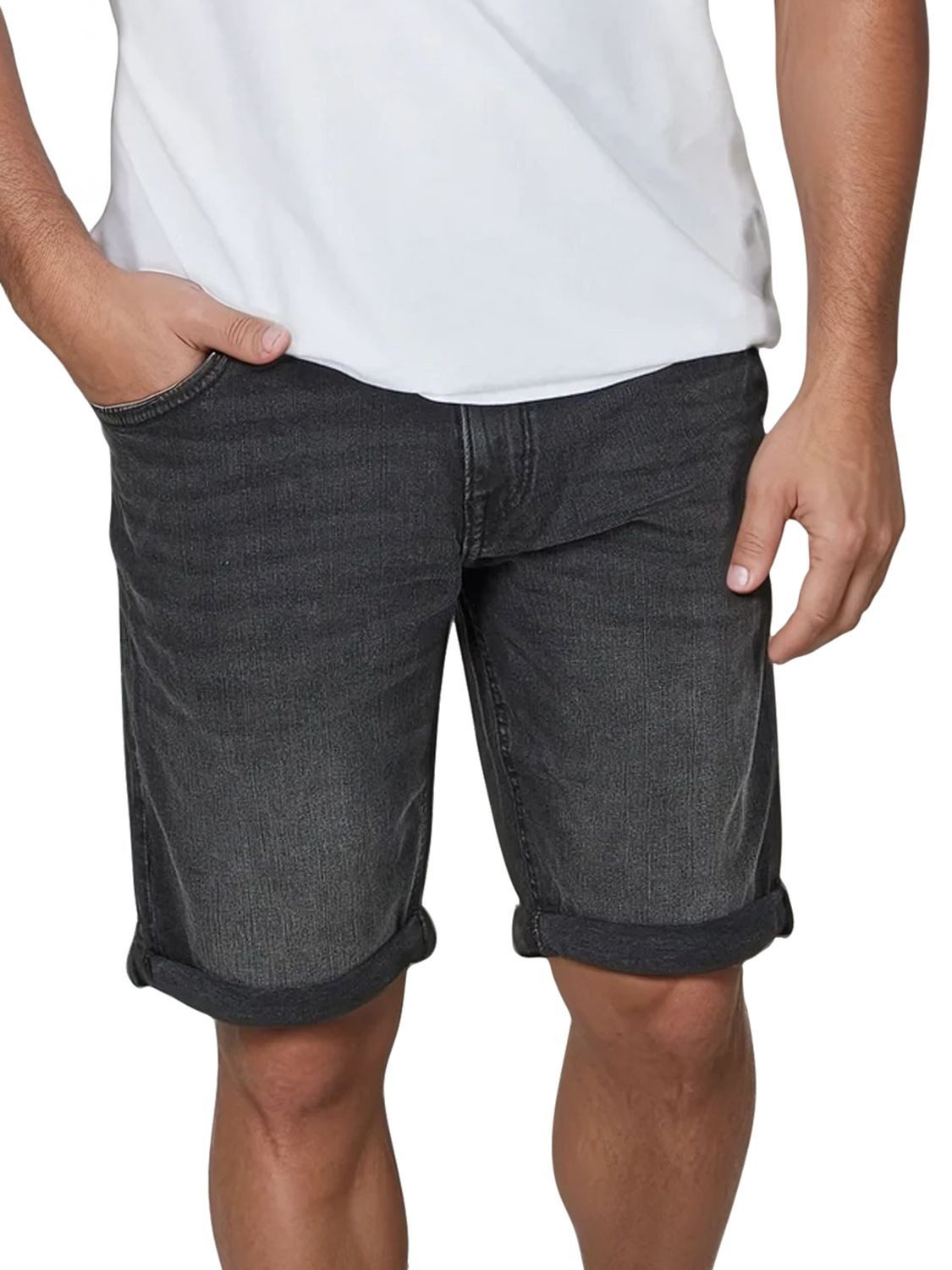 TOM TAILOR Jeansshorts Herren Shorts Josh Regular Slim Fit Bermudashorts mit Stretch