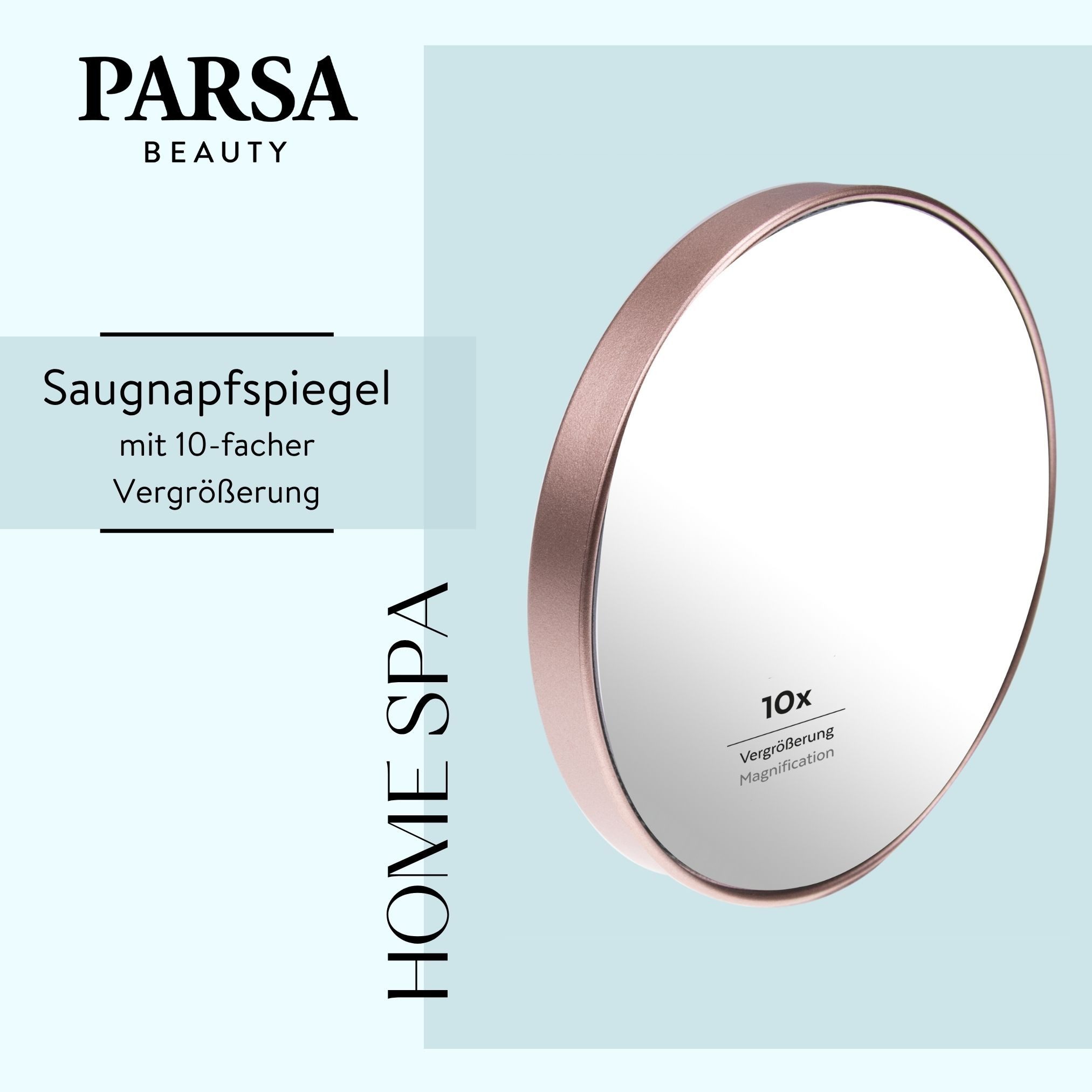 PARSA Beauty Badspiegel Essential Saugnapf-Spiegel in Champagner, 10-fache Vergrößerung – Bild 2 von 5