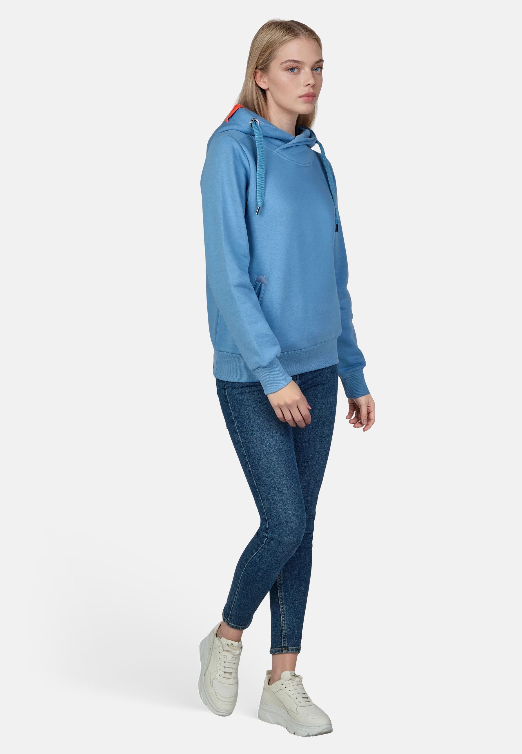 salzhaut Hoodie SÜNN Damen Tailliert salzhaut Kapuzenpullover – bequemer Fit und nordisch klares Design – Bild 4 von 5