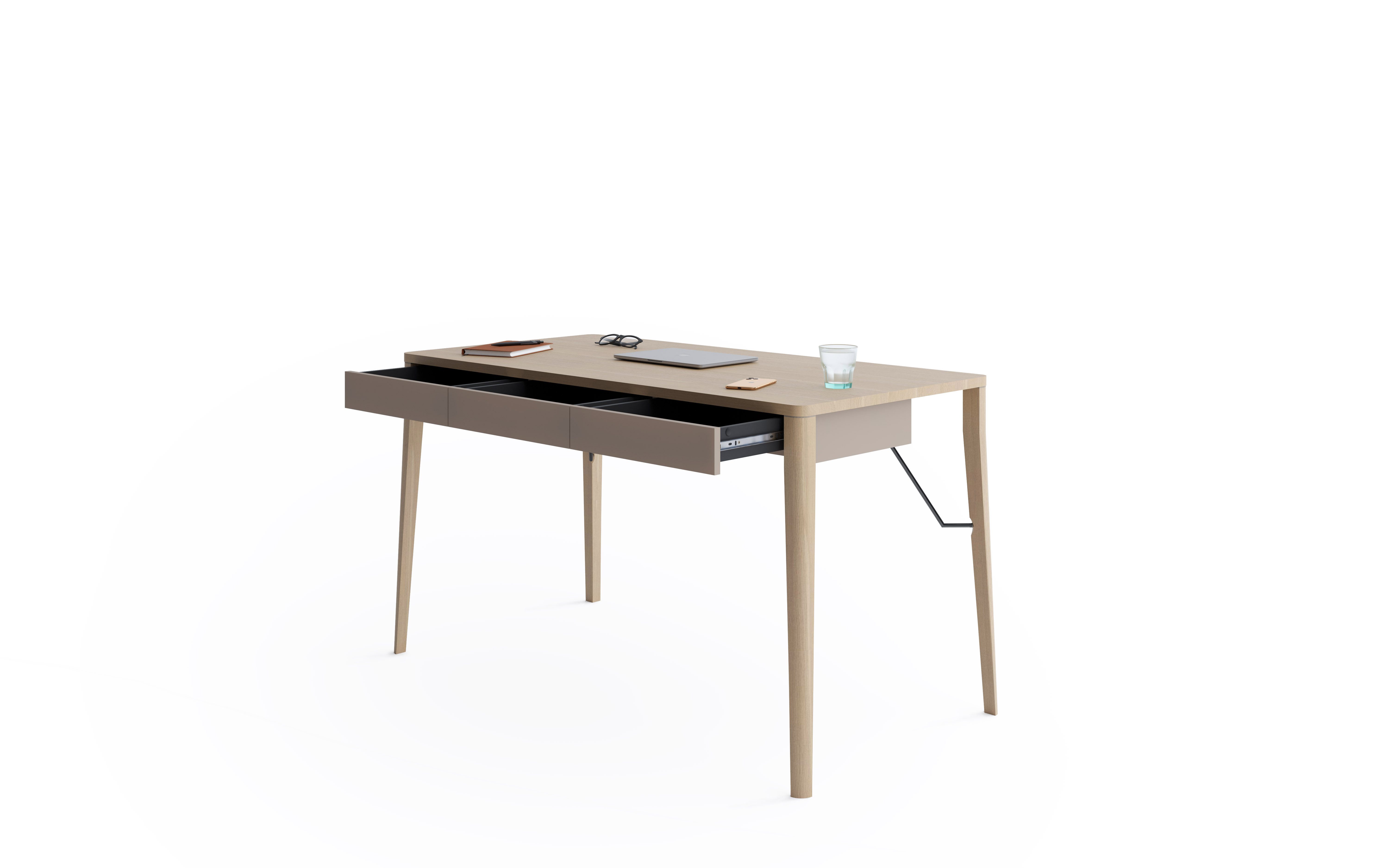 yourhouse24 Schreibtisch MATCH MK-01 3s mit Schubladen Beige günstig online kaufen