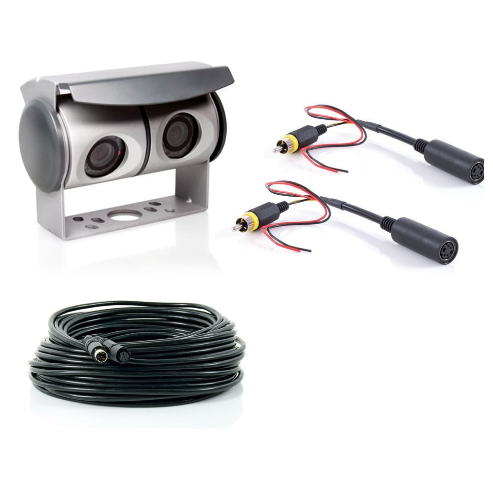 Caratec CS100TLA Twin-Kamera IR-Beamer Anschluss an Geräte Rückfahrkamera