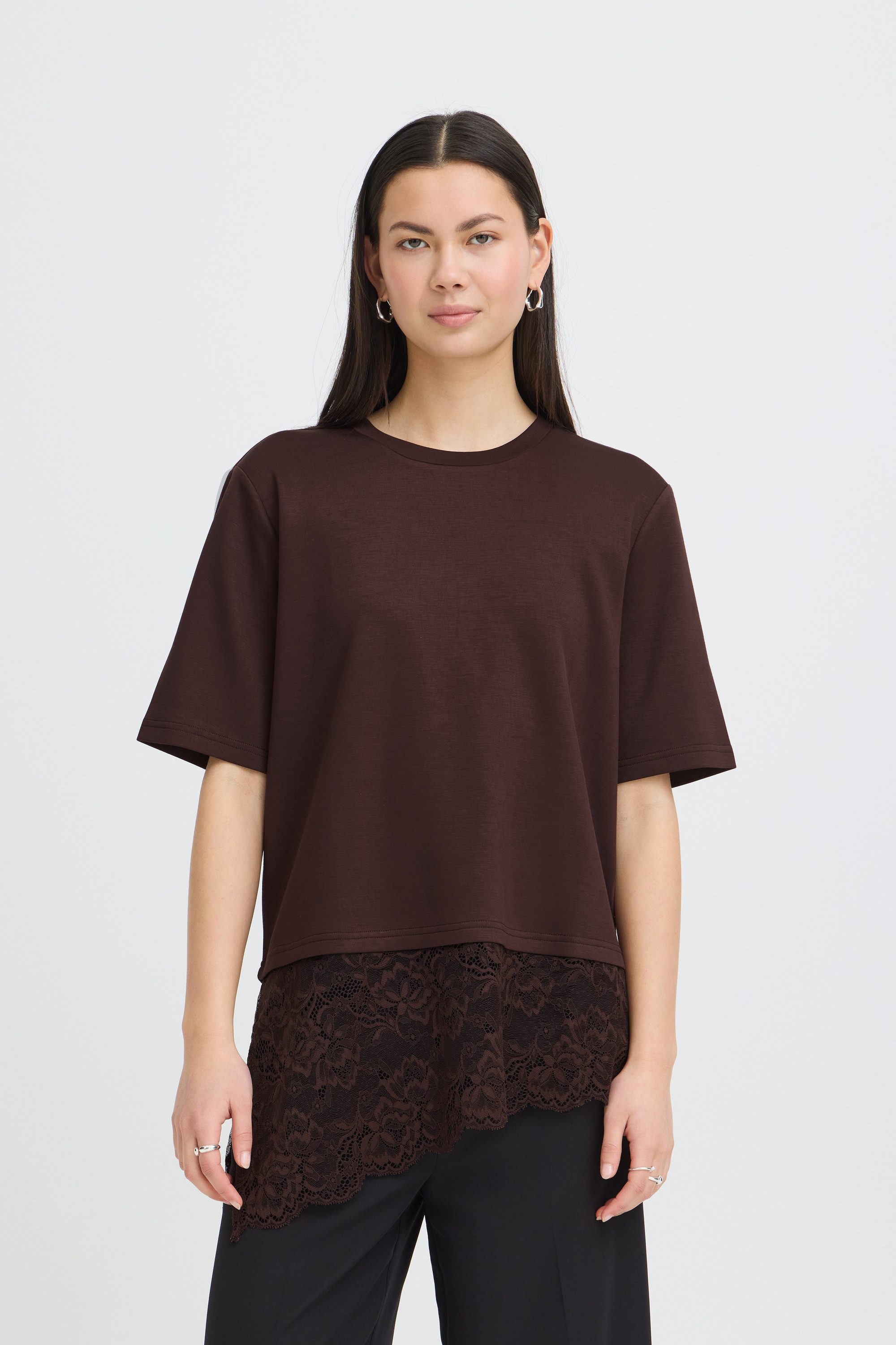 ICHI T-Shirt Kurzarm-Bluse IHKAIWA