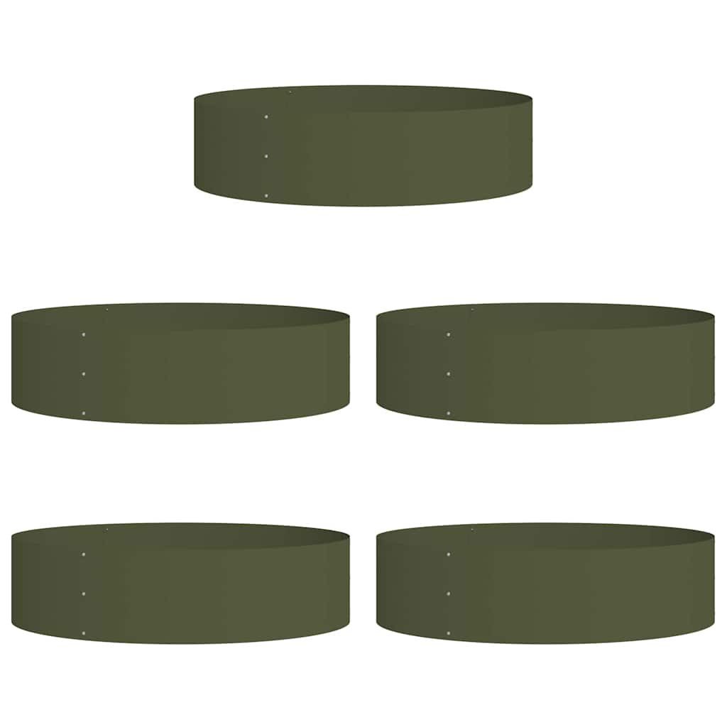 vidaXL Blumentopf Gartenpflanzer 5 pcs Olivgrün günstig online kaufen