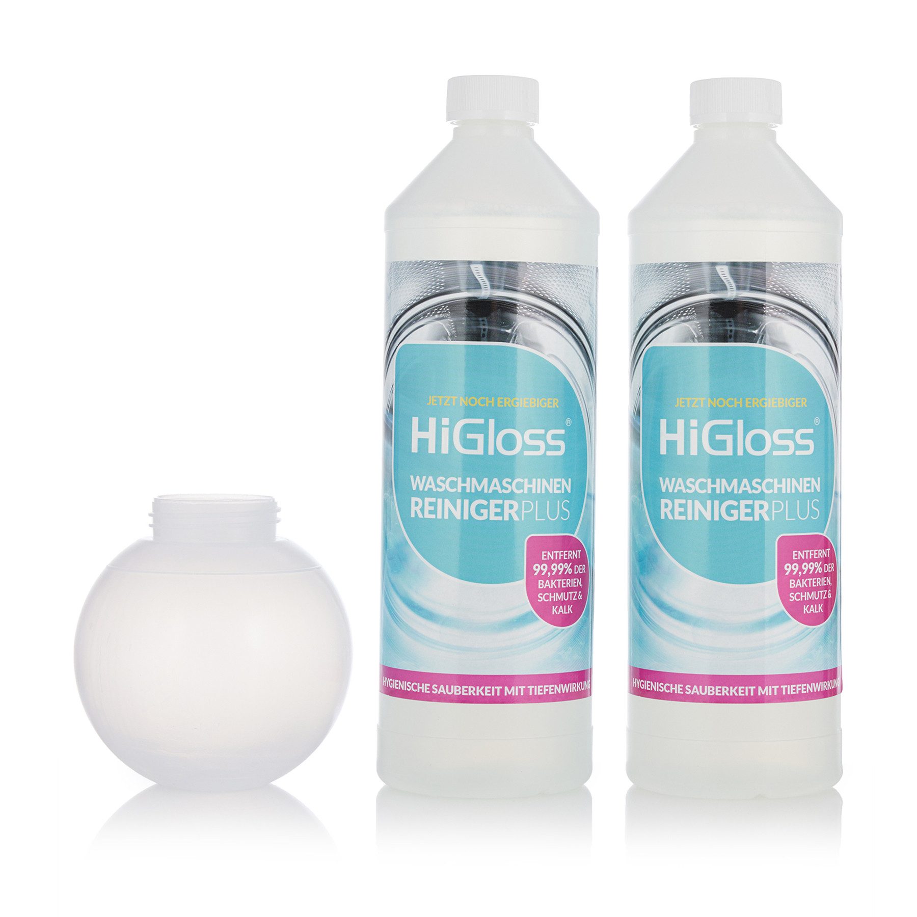HiGloss Waschmaschinen-Hygienereiniger-Plus Waschmaschinenpflege (2x1 L für hygienische Sauberkeit & Langlebigkeit)