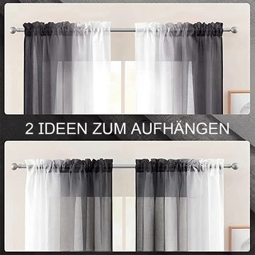 Scheibengardine Eleganter Farbverlauf Vorhang,Blickdicht,Stilvoll,4 Größen verfügbar, Novzep