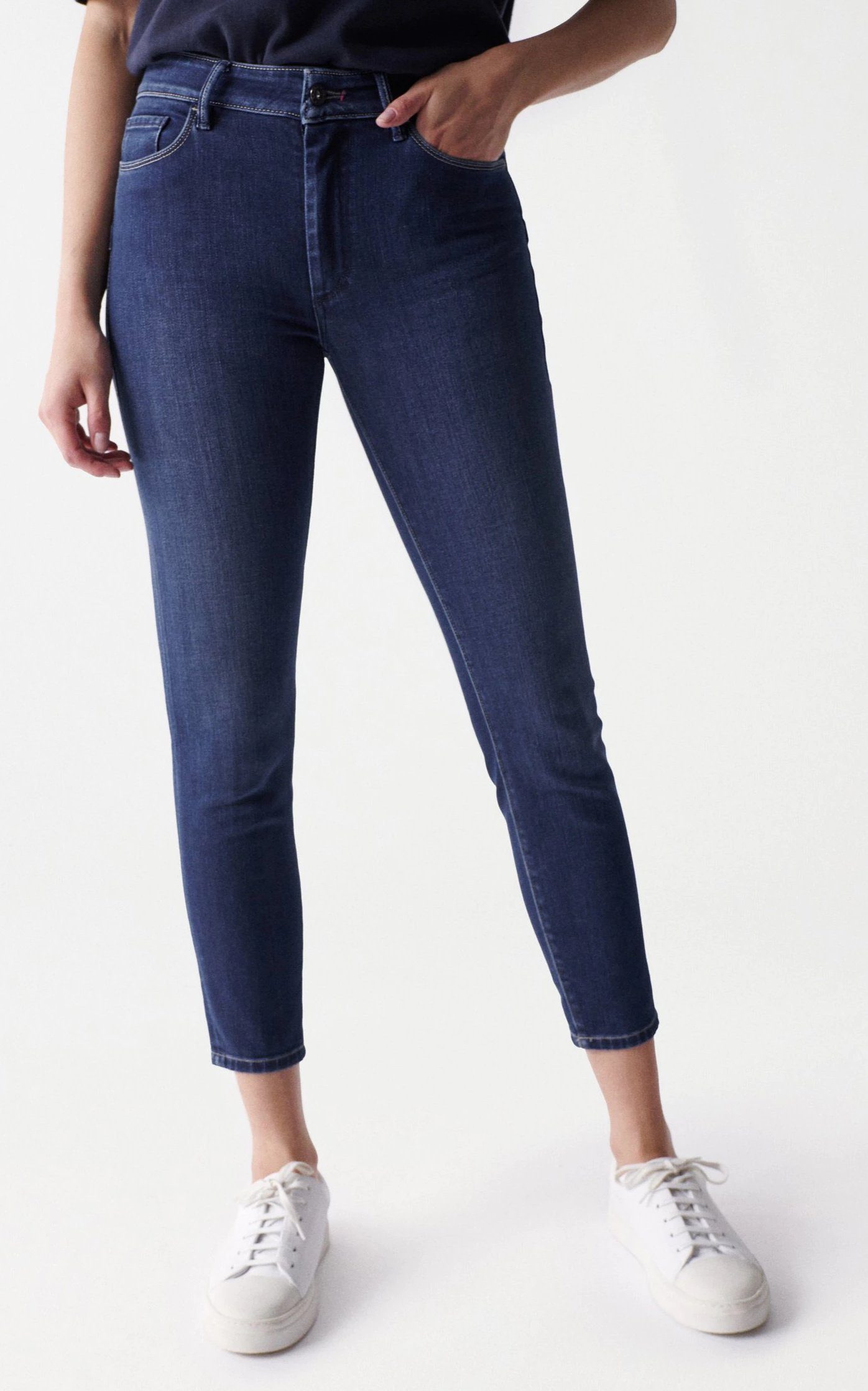 Salsa Stretch-Jeans SALSA JEANS DESTINY PUSH UP CROP SKINNY darkblue 126911.8504