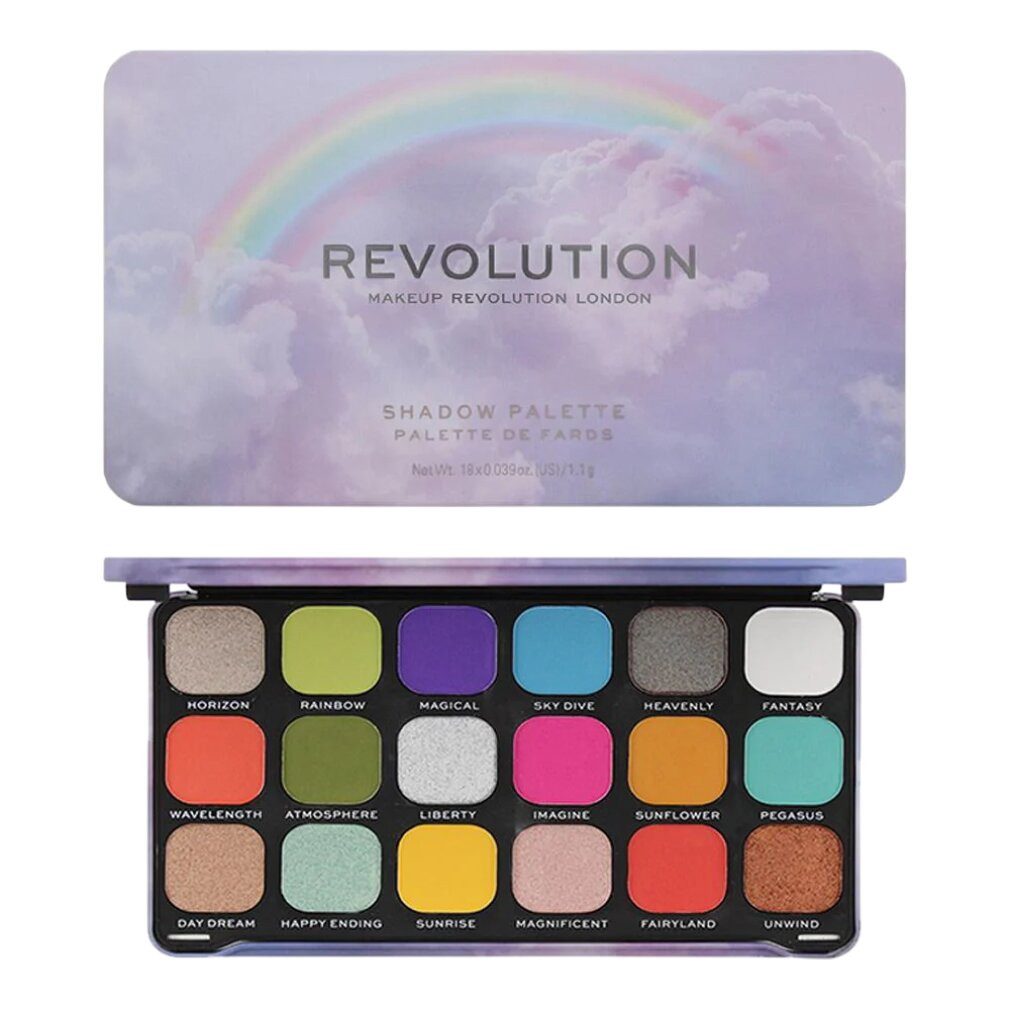 MAKE UP REVOLUTION Lidschatten Revolution Rainbow Eye Shadow Palette 18 x 1.1g