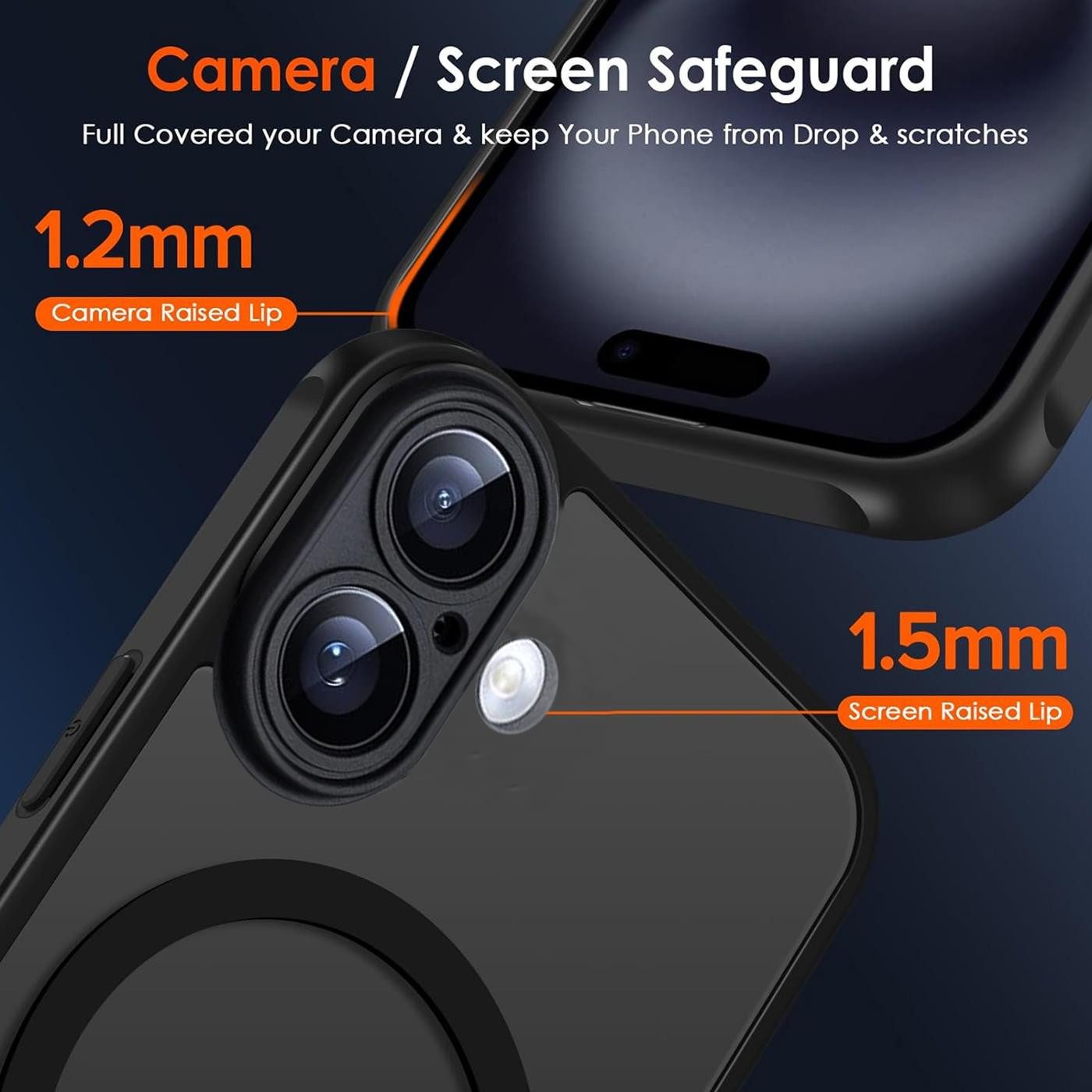 CoolGadget Handyhülle für Apple iPhone 16 6,1 Zoll, Kamera Schutz Hülle Silikon Hard Case Schutzhülle für Magsafe Zubehör – Bild 2 von 5