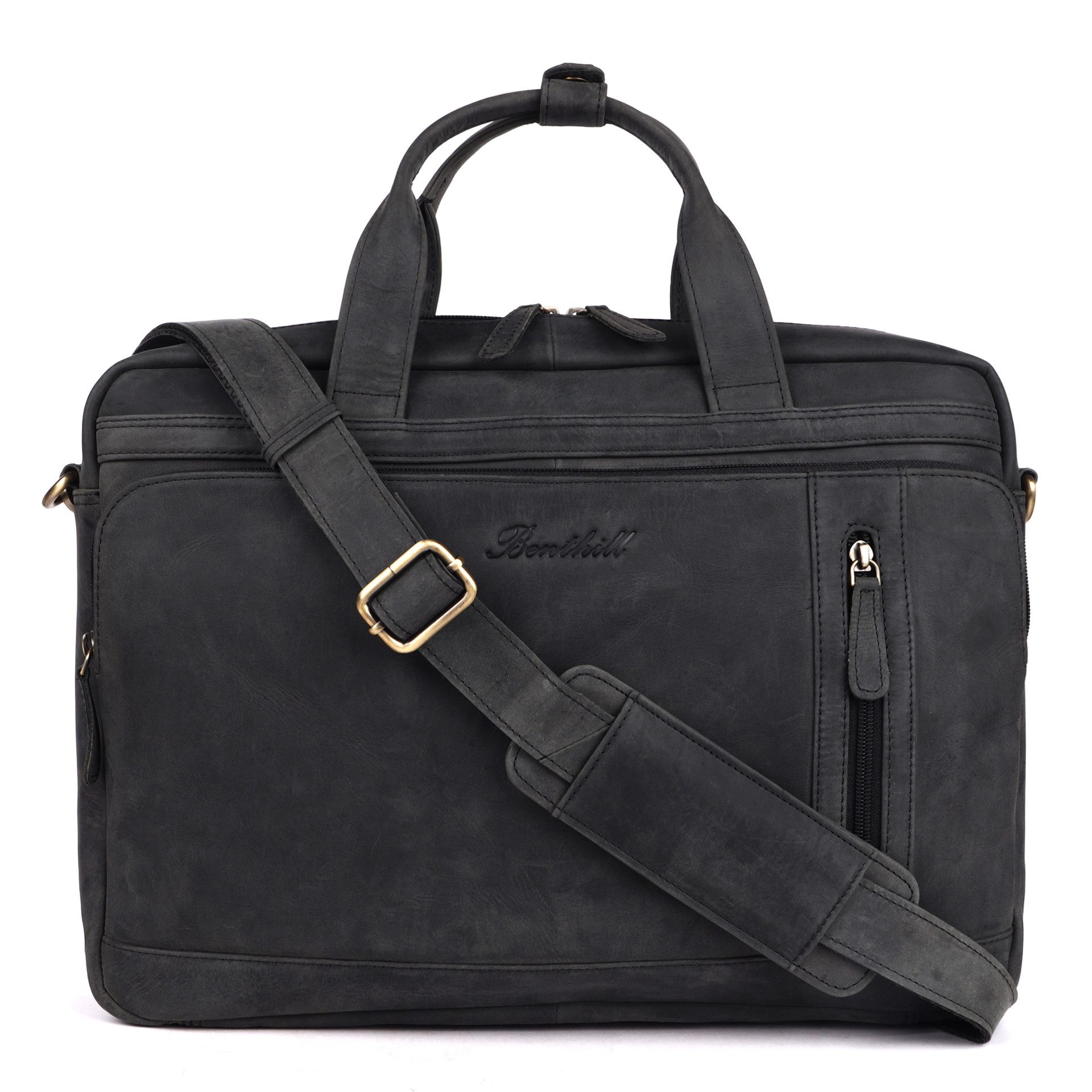 Benthill Aktentasche Echt Leder Laptoptasche Notebooktasche günstig online kaufen