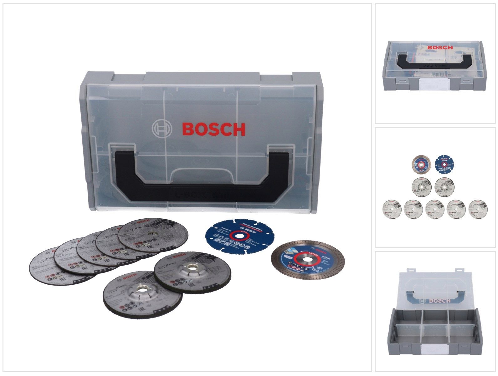 Bosch Professional Trennscheiben L-Boxx Mini Trennscheibe Schruppscheibe Set 76 x 10 mm 9 tlg. (06159