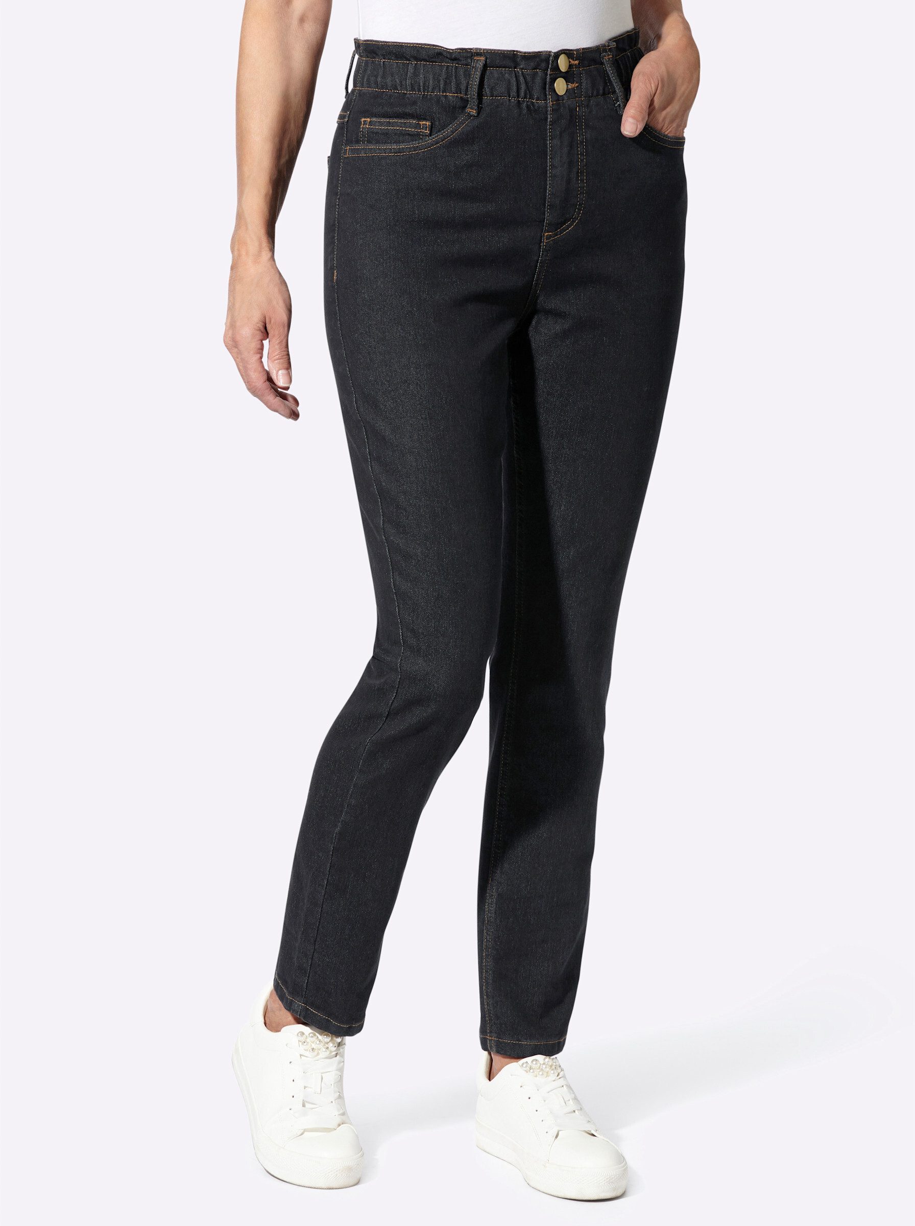 Sieh an! Bequeme Jeans Jeans leicht vertieft