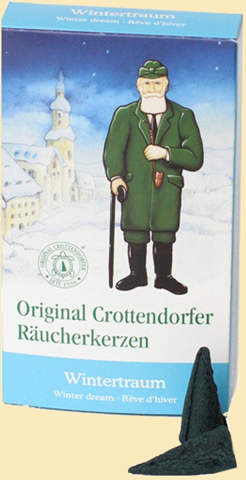 Seiffener Volkskunst Räuchermännchen Räucherkerzen Display Wintertraum HxBxT = 11x6x2cm NEU, sehr angenehmer Duft