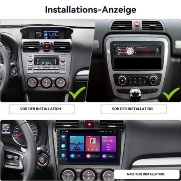 Hikity 1 Din 10.1" Android mit Apple Carplay und Bluetooth WiFi GPS 2+32G Autoradio (FM Radio, Steuerfunktionen am Lenkrad)