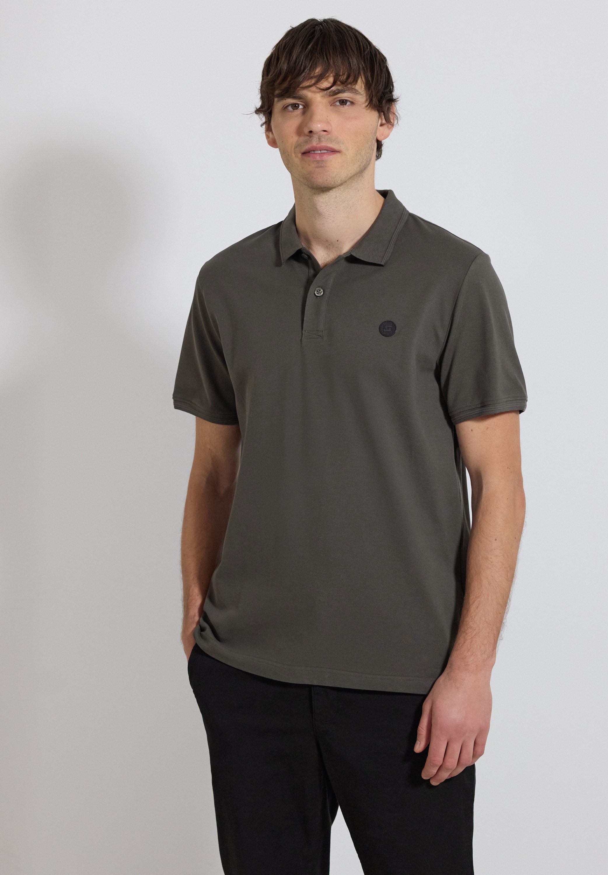 STREET ONE MEN Poloshirt aus Baumwolle mit Stretchante