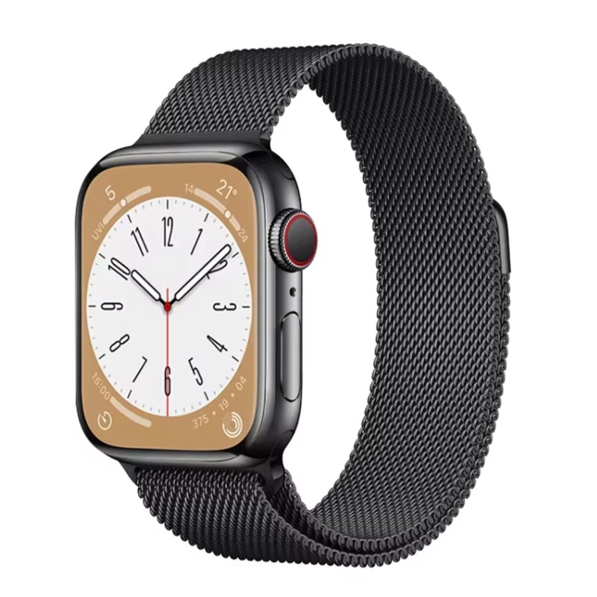 Ventarent Smartwatch-Armband Apple Watch Milanaise 38mm/40mm/41mm & 42mm/44mm/45mm/49mm Edelstahl, Apple Watch Series 1 2 3 4 5 6 7 8 9 10 11 Ultra SE Armband Band