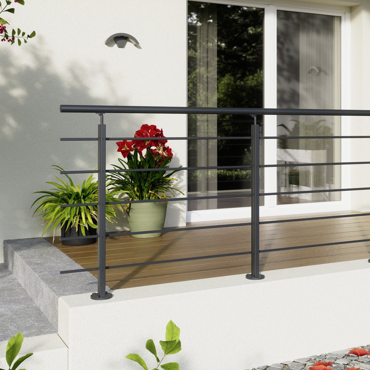 Dolle Балюстрады DOLLE Geländerset Aluminium schwarz mit ovalem