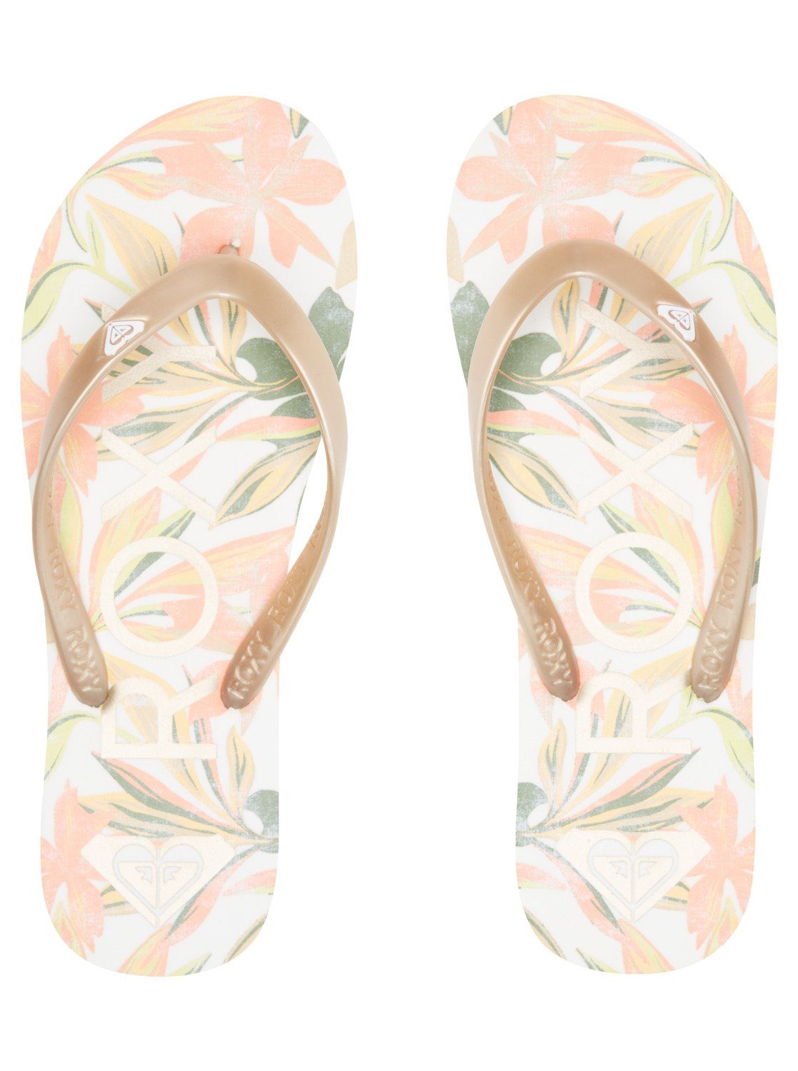 White/Champagne Roxy Sandale Tahiti