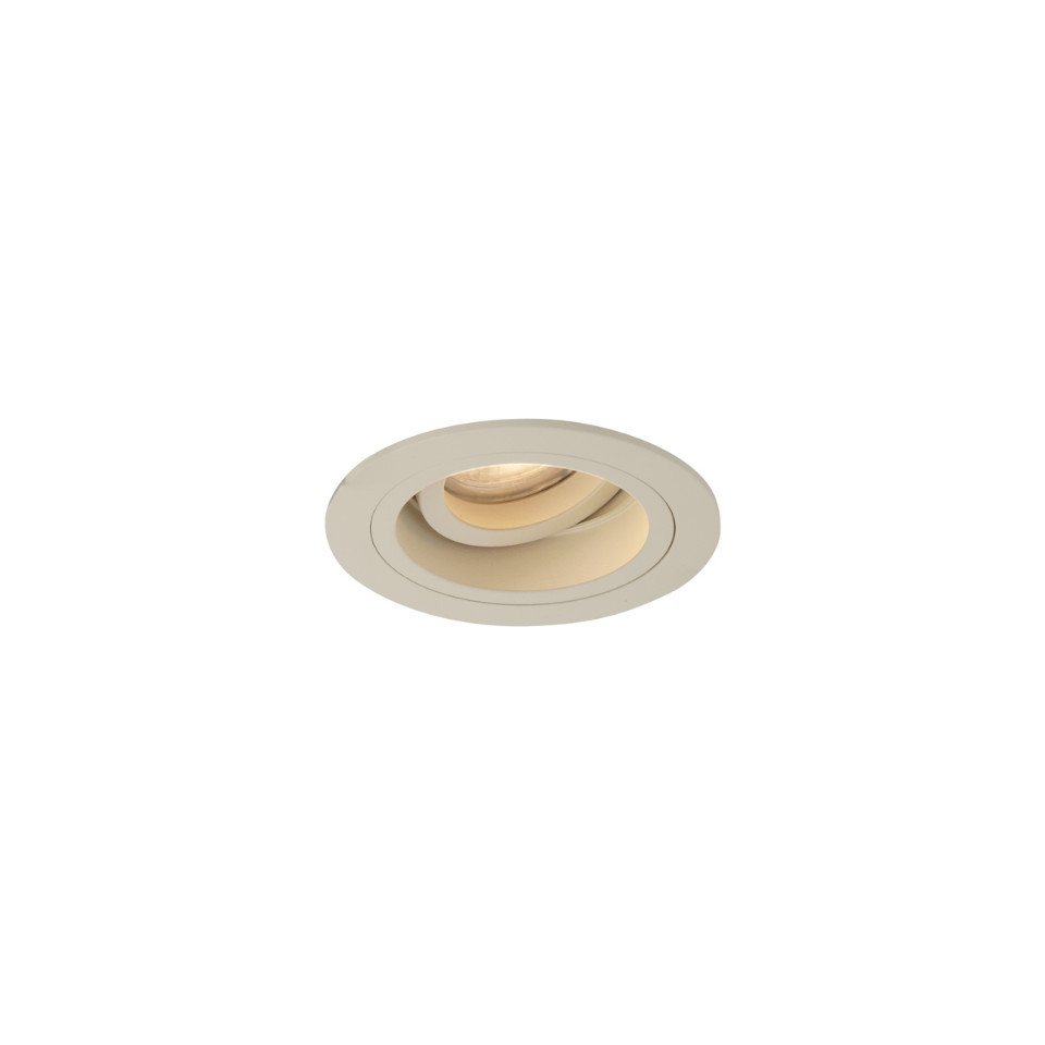 Qazqa LED Einbaustrahler Chuck, ohne Leuchtmittel, Extra-Warmweiß, QAZQA Downlight, gu10, Beige, Aluminium, Modern