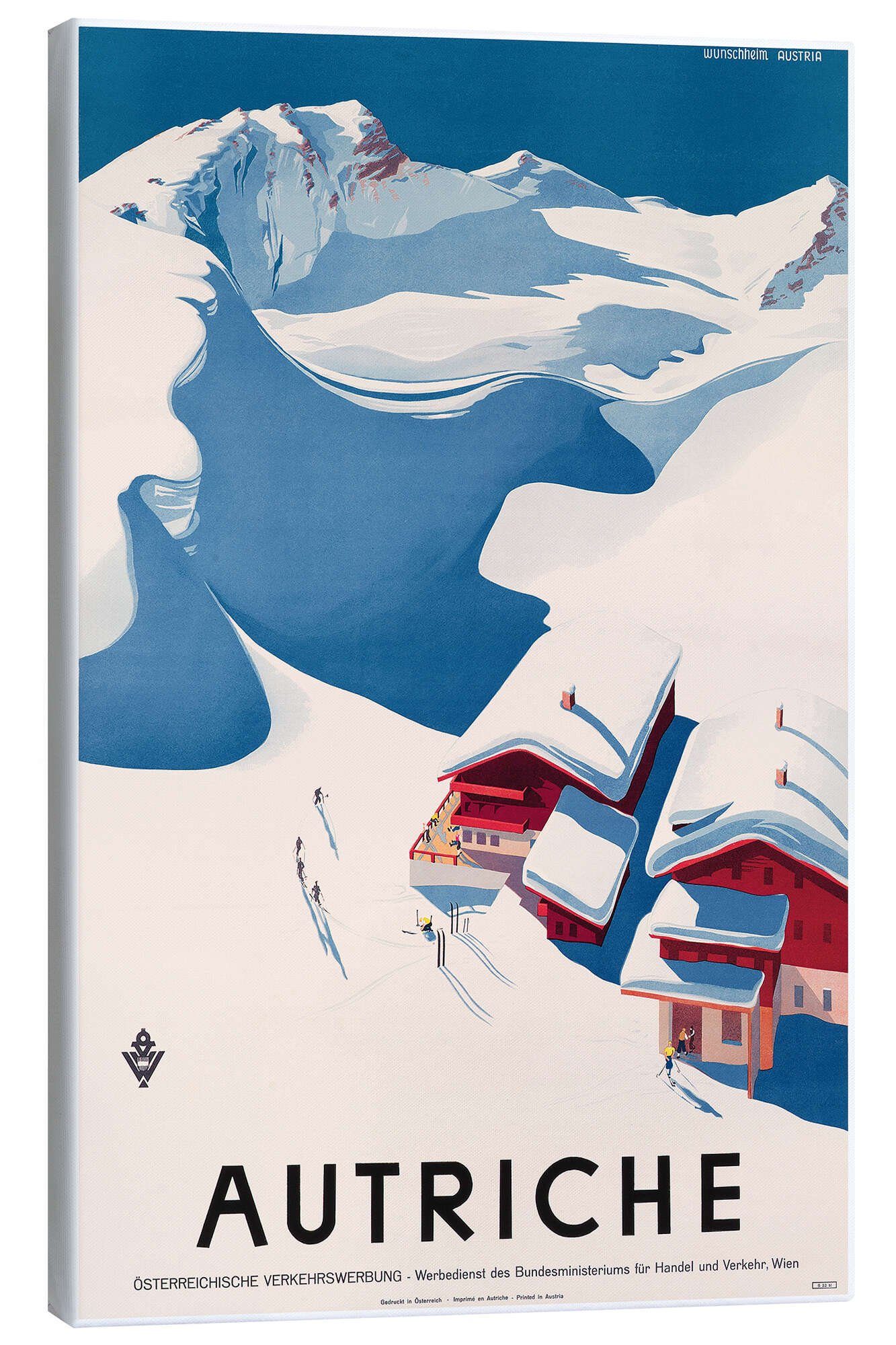 Leinwandbild Vintage Ski Collection