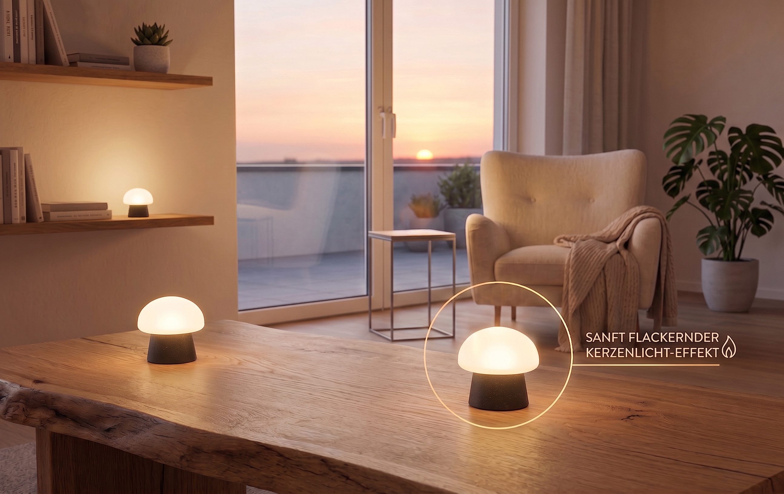 Northpoint LED Dekolicht Mushroom Lounge Lights LED-Pilzleuchten USB-C IP44 – Bild 4 von 5