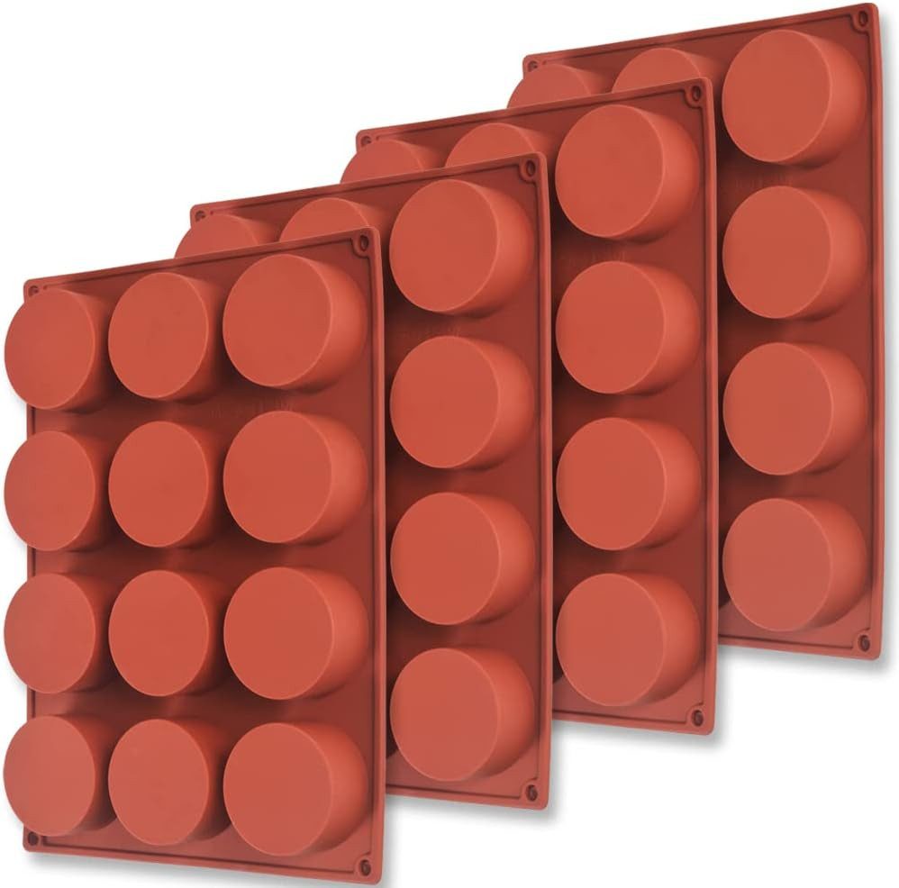 FELIXLEO Silikonform 4er Silikon Zylinderform 12 Mulden Cake Pops Seife Schokolade, (1-tlg)