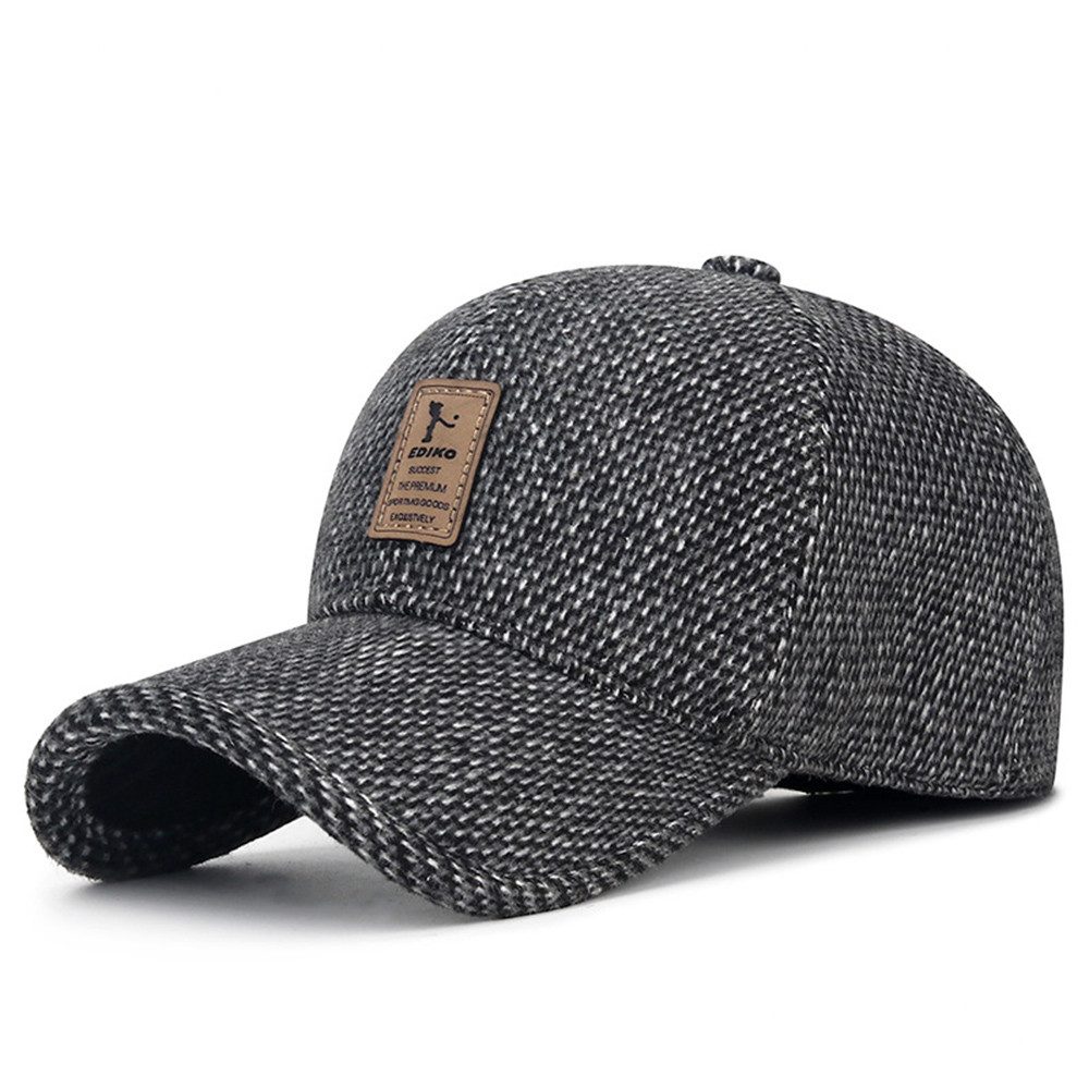 Zaewry Baseball Cap Winter Baseball Cap mit Ohrenklappen Herren Wärmemütze