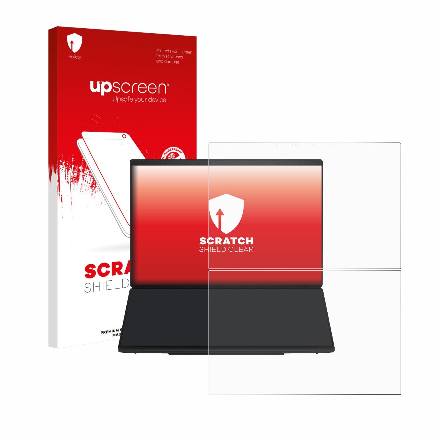 upscreen Displayschutzfolie Schutzfolie für ASUS ZenBook Duo UX8407, Displayschutz Schutz Folie Klar Transparent