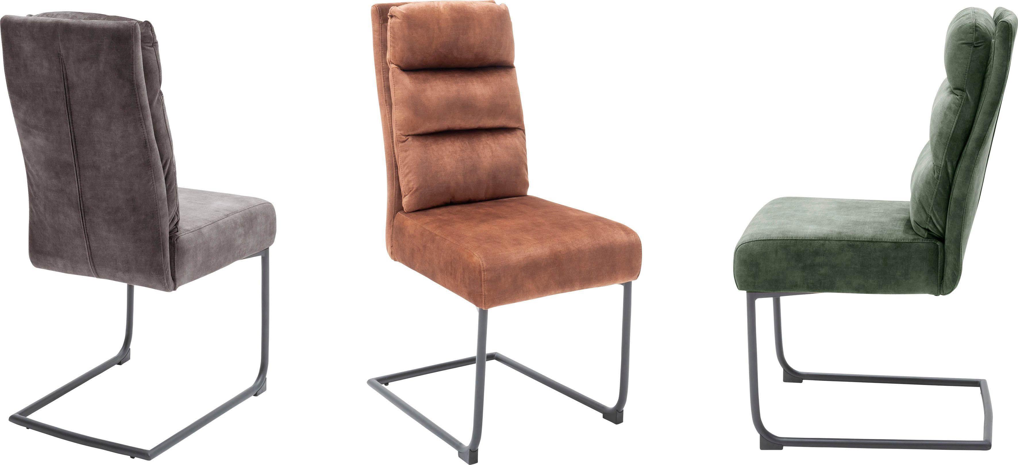 furniture Set, (Set, Vintagelook, belastbar 120 mit Stoffbezug bis St), Freischwinger im MCA Lampang 2er kg | Olive Olive 2 Stuhl