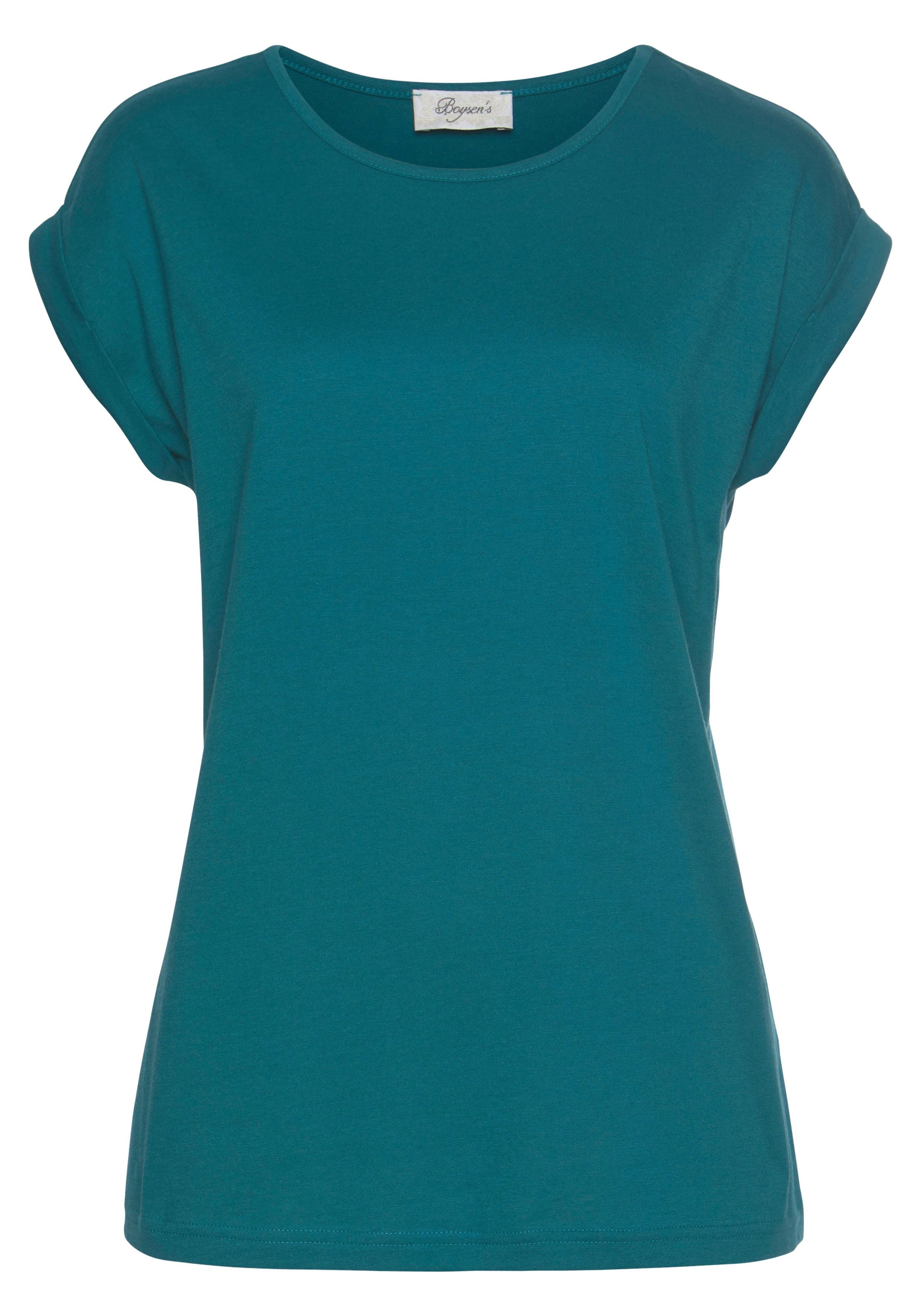Boysen's T-Shirt Kurzarm, unifarben, Rundhals, für Freizeit und Alltag. Reduzierter Preis € 12,99. Unverbindliche Preisempfehlung € 14,99, (€ 12,99 pro 1 Stk)