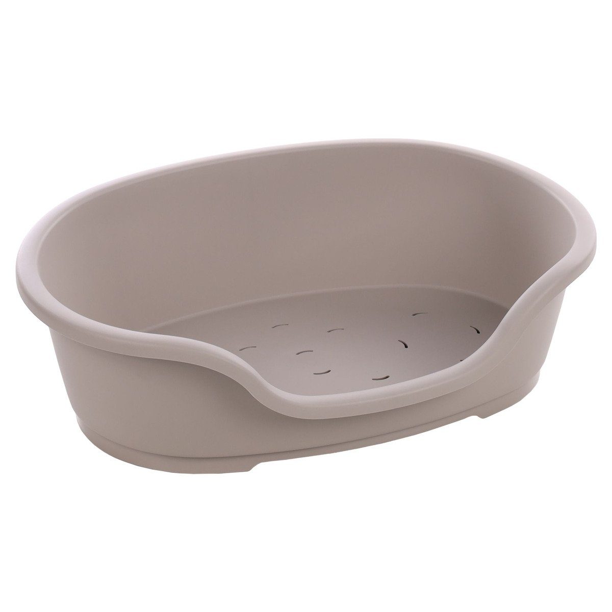 Hundekorb Hundekorb Tuck oval aus Kunststoff grau