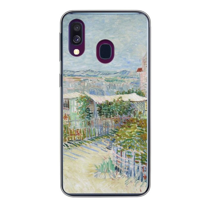 MuchoWow Handyhülle Montmartre: hinter der Mühle von Galette - Vincent van Gogh Handyhülle Samsung Galaxy A40 Smartphone-Bumper Print Handy
