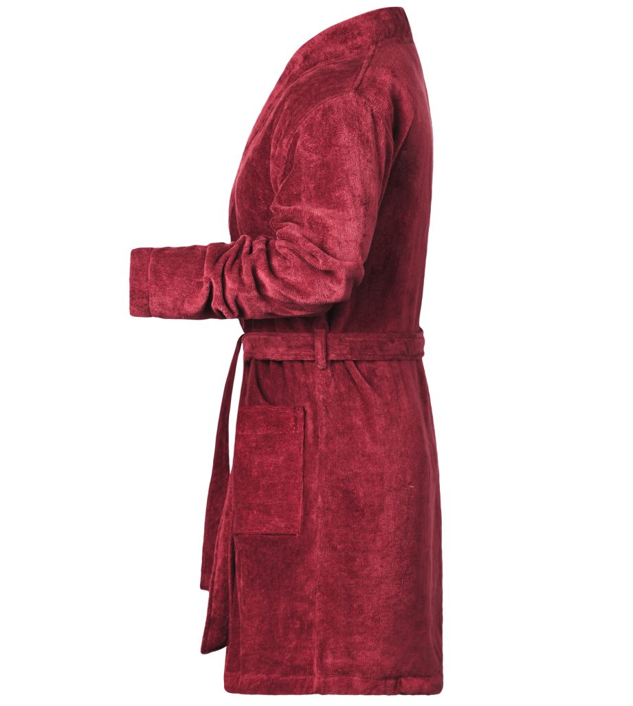 Klassischer Myrtle Bademantel Damenbademantel orient-red MB447, aus im Design Beach modischen Damen Gürtel, Bio-Baumwolle