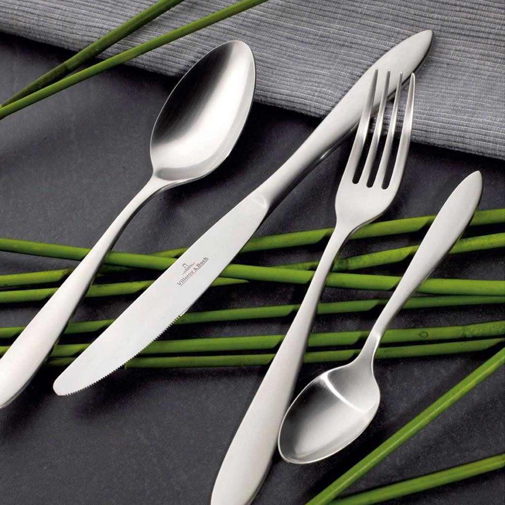 Villeroy & Boch Besteck-Set Arthur Tafelbesteck gebürstet 180er Set (180-tlg), Edelstahl, Spülmaschinenfest