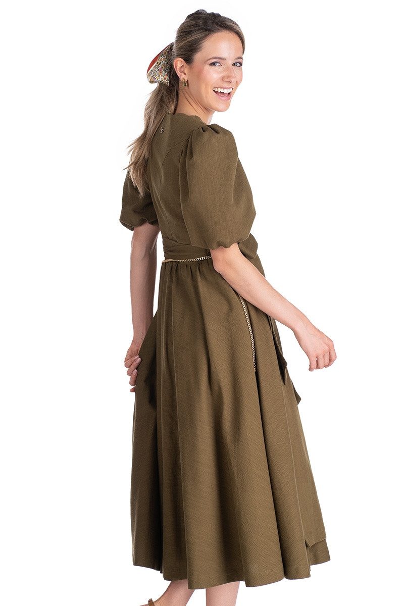 Madame Marie Dirndl Dirndl lang 2tlg. - ISALUNA - oliv – Bild 4 von 5