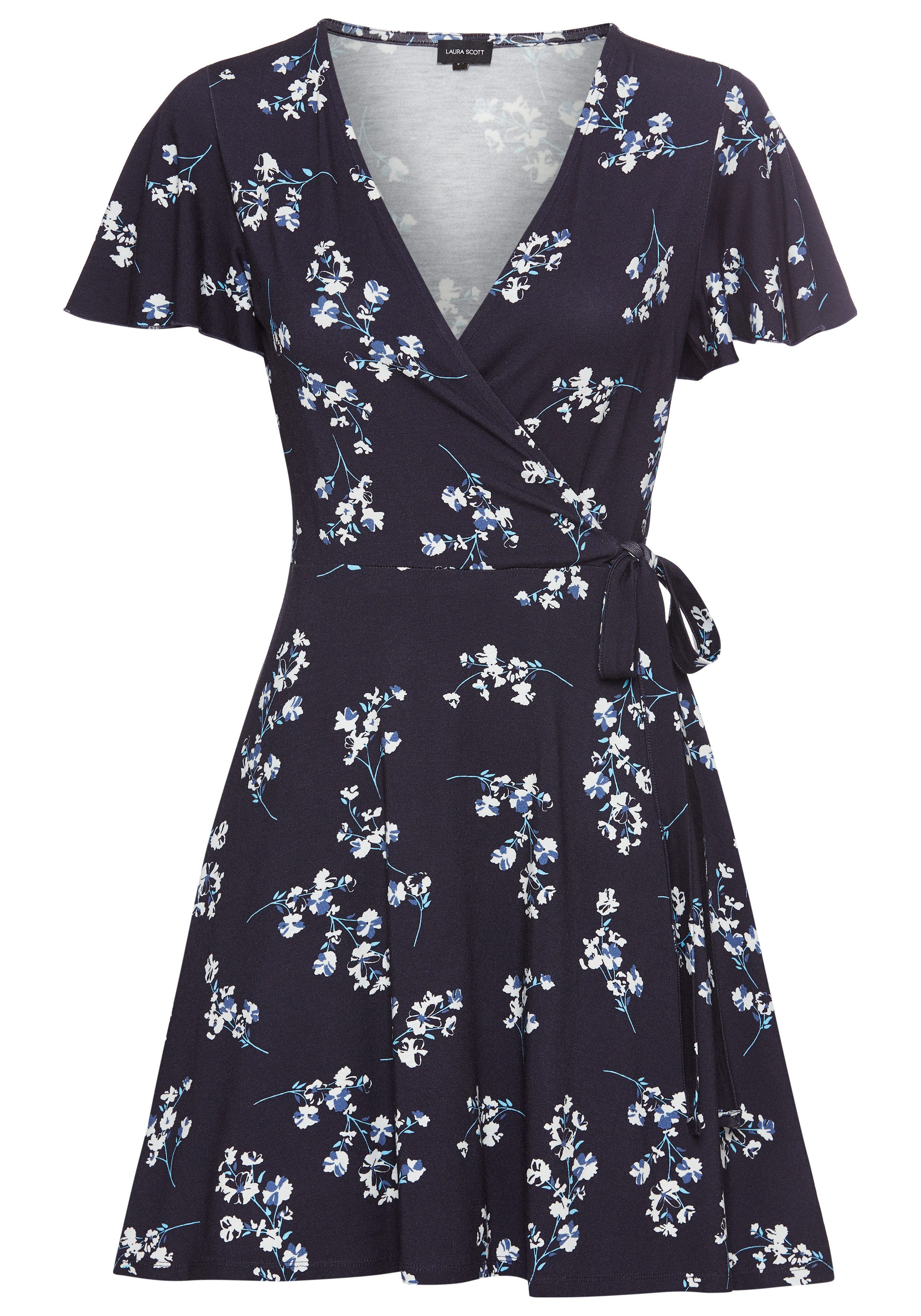 Laura Scott Sommerkleid femininer Stil, für warme Tage, aus Single Jersey, Kurzarm