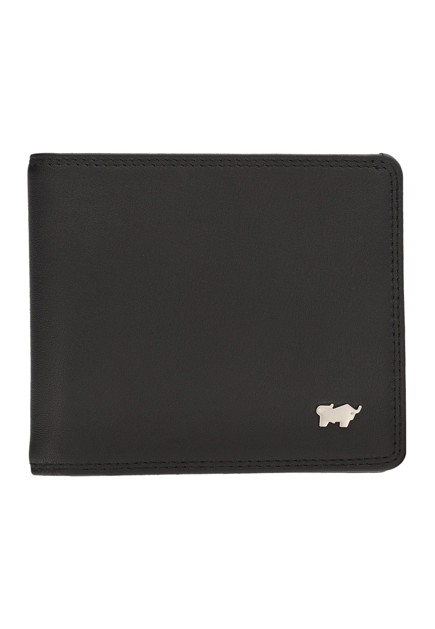 Büffel schwarz Geldklammer GOLF 2.0 und Geldbörse Braun mit 8 Kartenfächern 8CS, Dollarclip