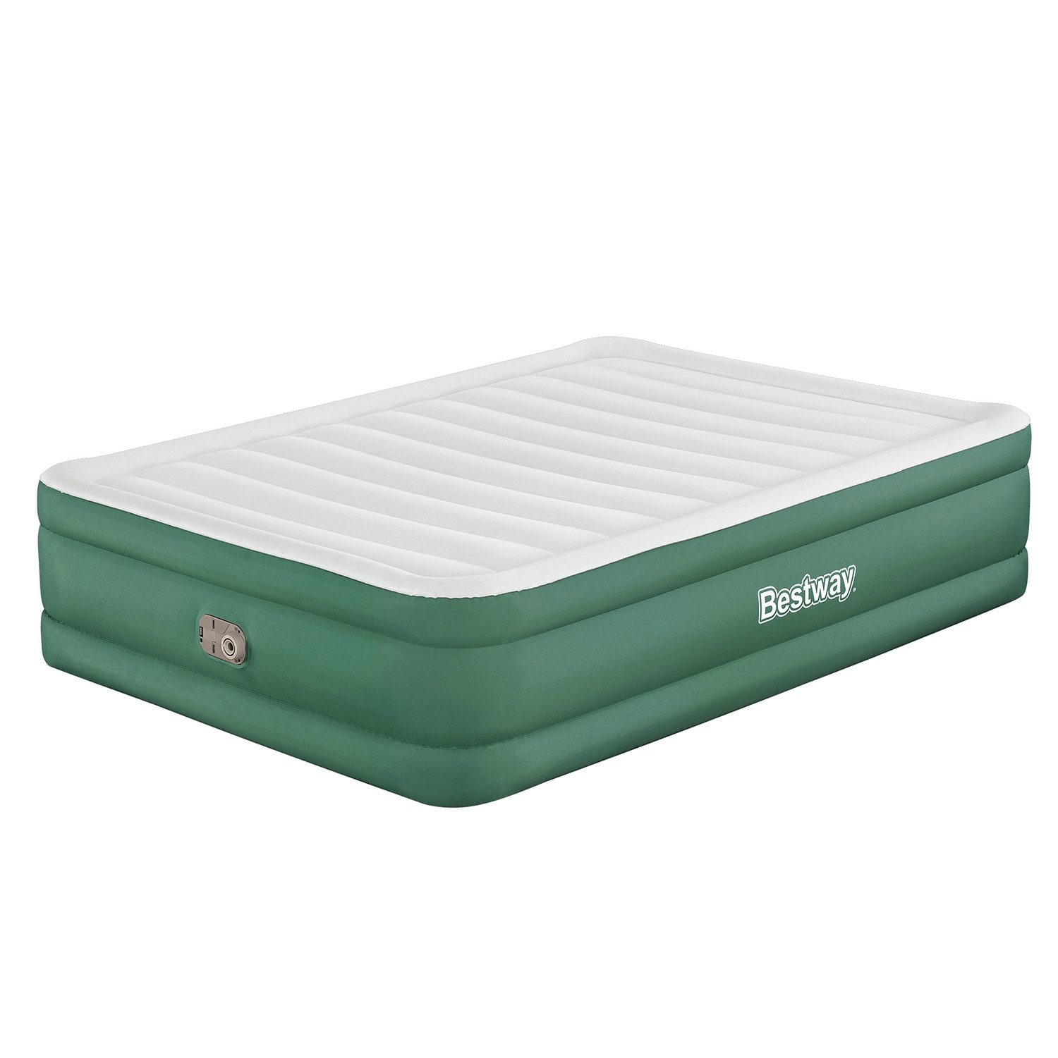 Bestway Luftbett Toughlite™ 203 x 152 x 46 cm, (Packung, 1-tlg., Inkl. integrierter Elektropumpe), Ideal für den Innengebrauch