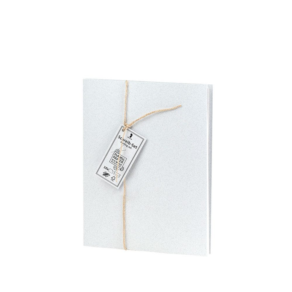 Rössler Briefpapier RÖSSLER Briefpapier Set Terra Flanell 10 Blatt/10 Briefumschläge