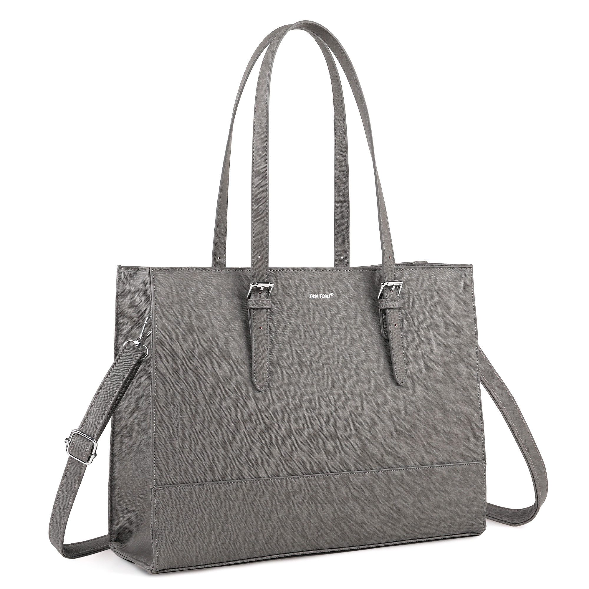 TAN.TOMI Aktentasche Business Handtasche Laptoptasche 15,6 Zoll Schultertaschen, Mit 4 Fächern für Arbeit Schule Arbeitstasche Notebooktasche