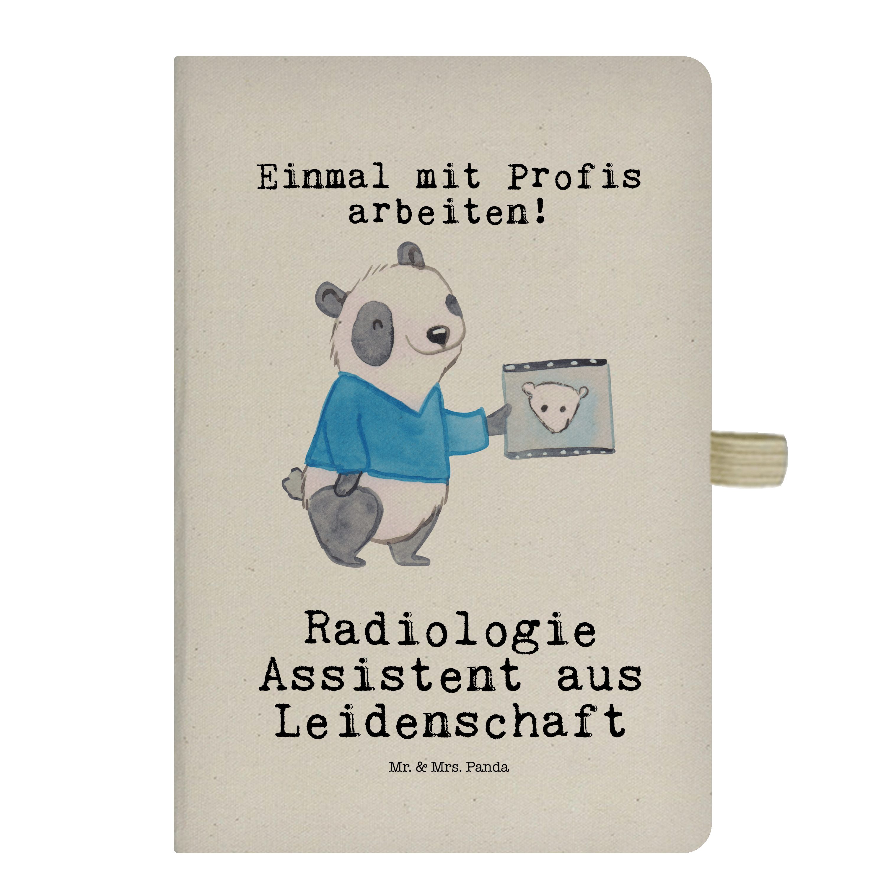 Mr. & Mrs. Panda Notizbuch Radiologie Assistent aus Leidenschaft - Transparent - Geschenk, Notiz Mr. & Mrs. Panda