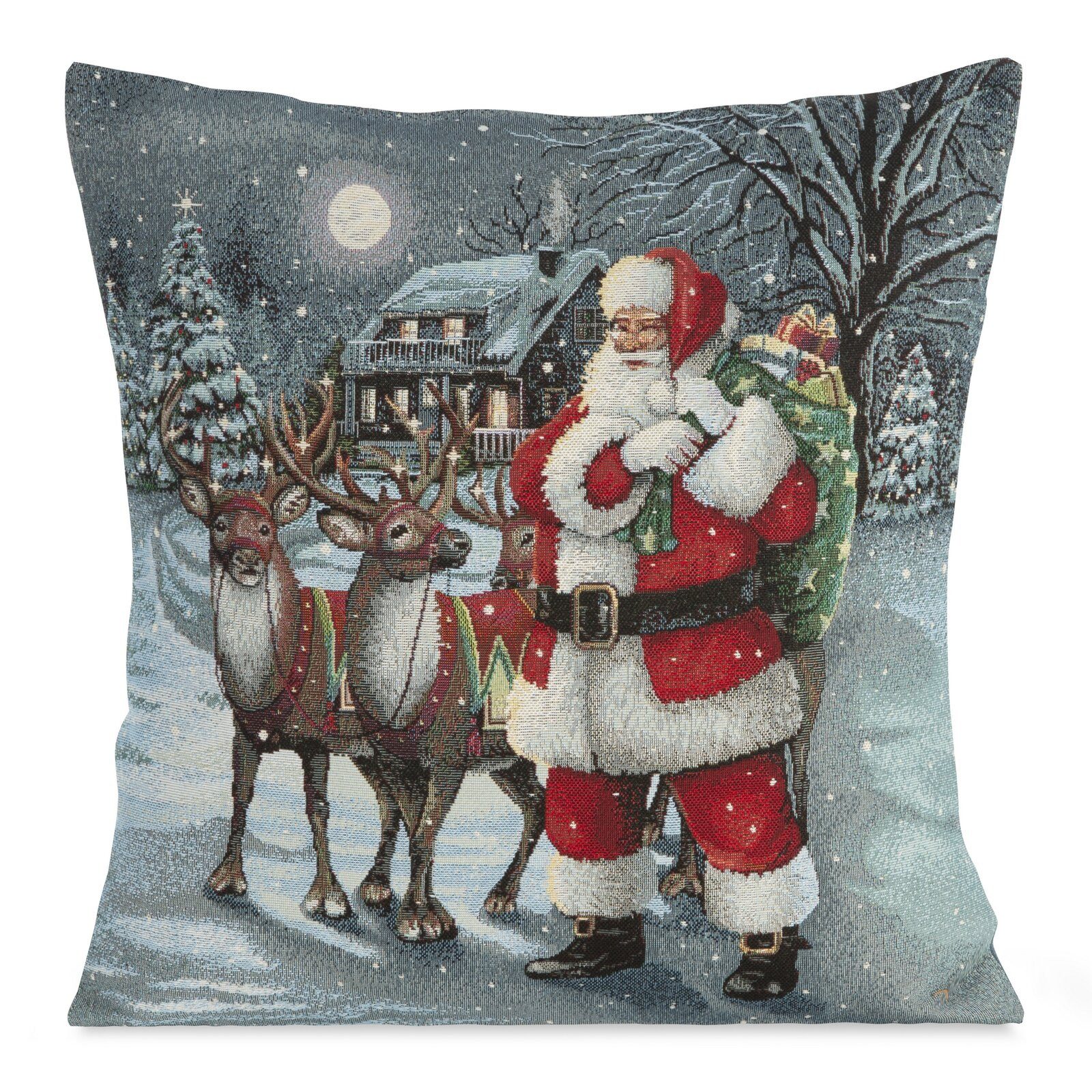 Eurofirany Kissenbezug Winter Weihnachten 45x45 Kissenbezüge Gobelin Kissen günstig online kaufen